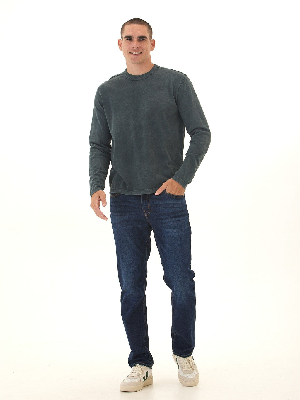 Johnny Relaxed Fit Mineral Wash Long Sleeve Tee