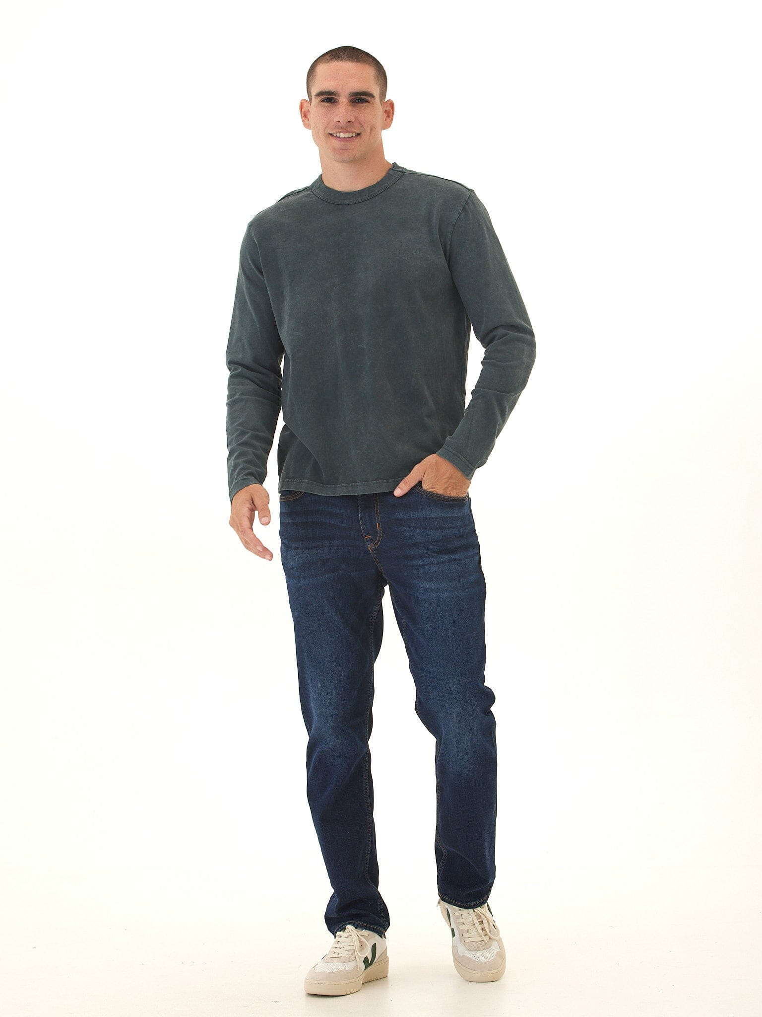 Johnny Relaxed Fit Mineral Wash Long Sleeve Tee