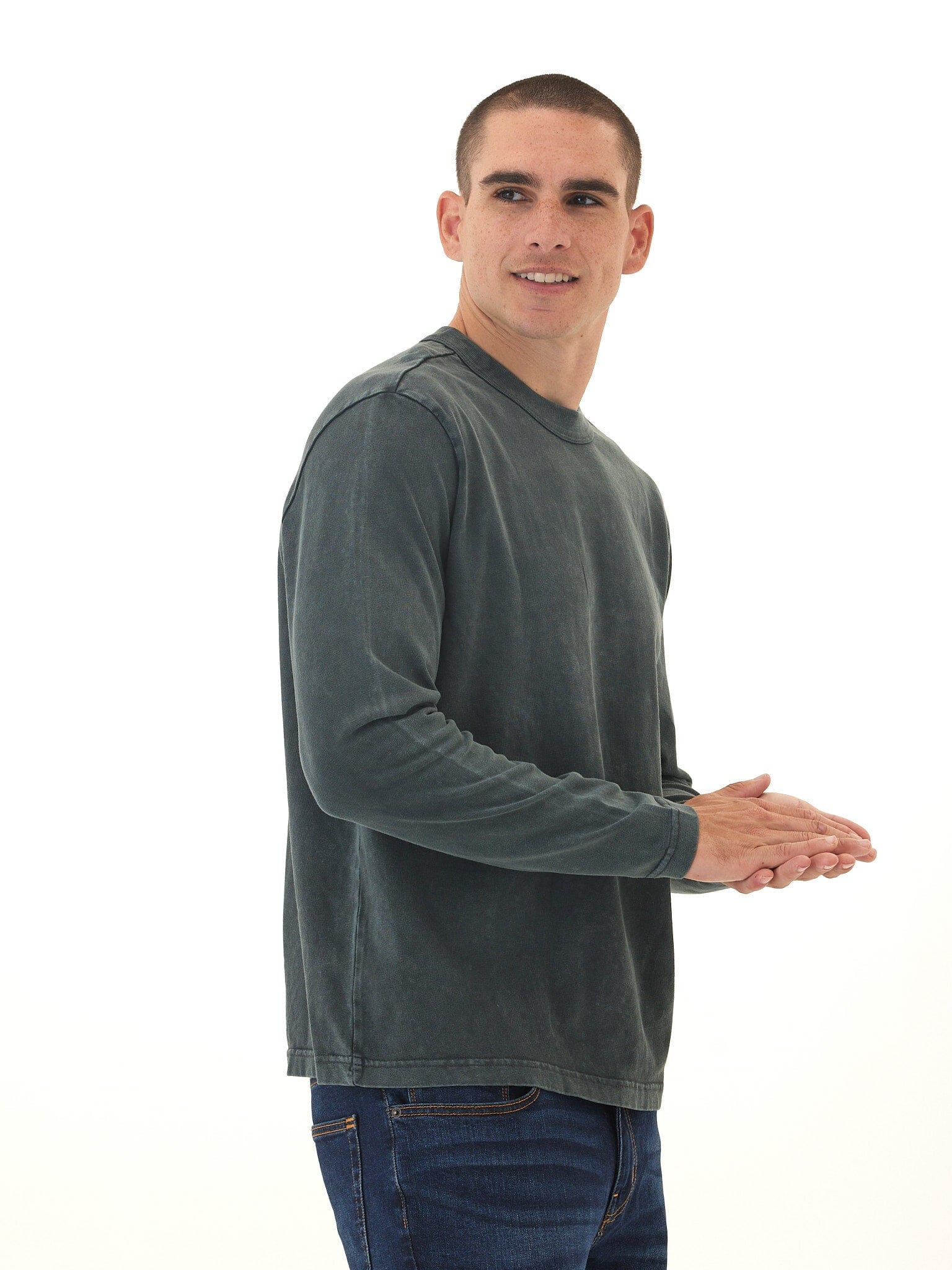 Johnny Relaxed Fit Mineral Wash Long Sleeve Tee