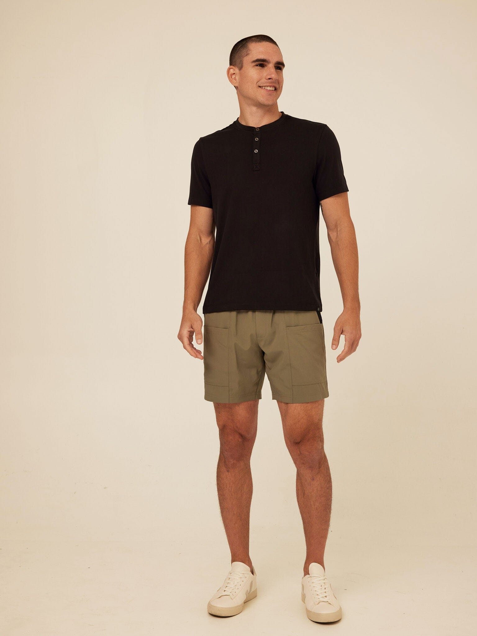 Shayne Luxe Jersey Henley Short Sleeve Shirt for Everyday Comfort