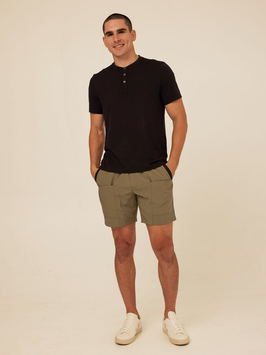 Shayne Luxe Jersey Henley Short Sleeve Shirt for Everyday Comfort