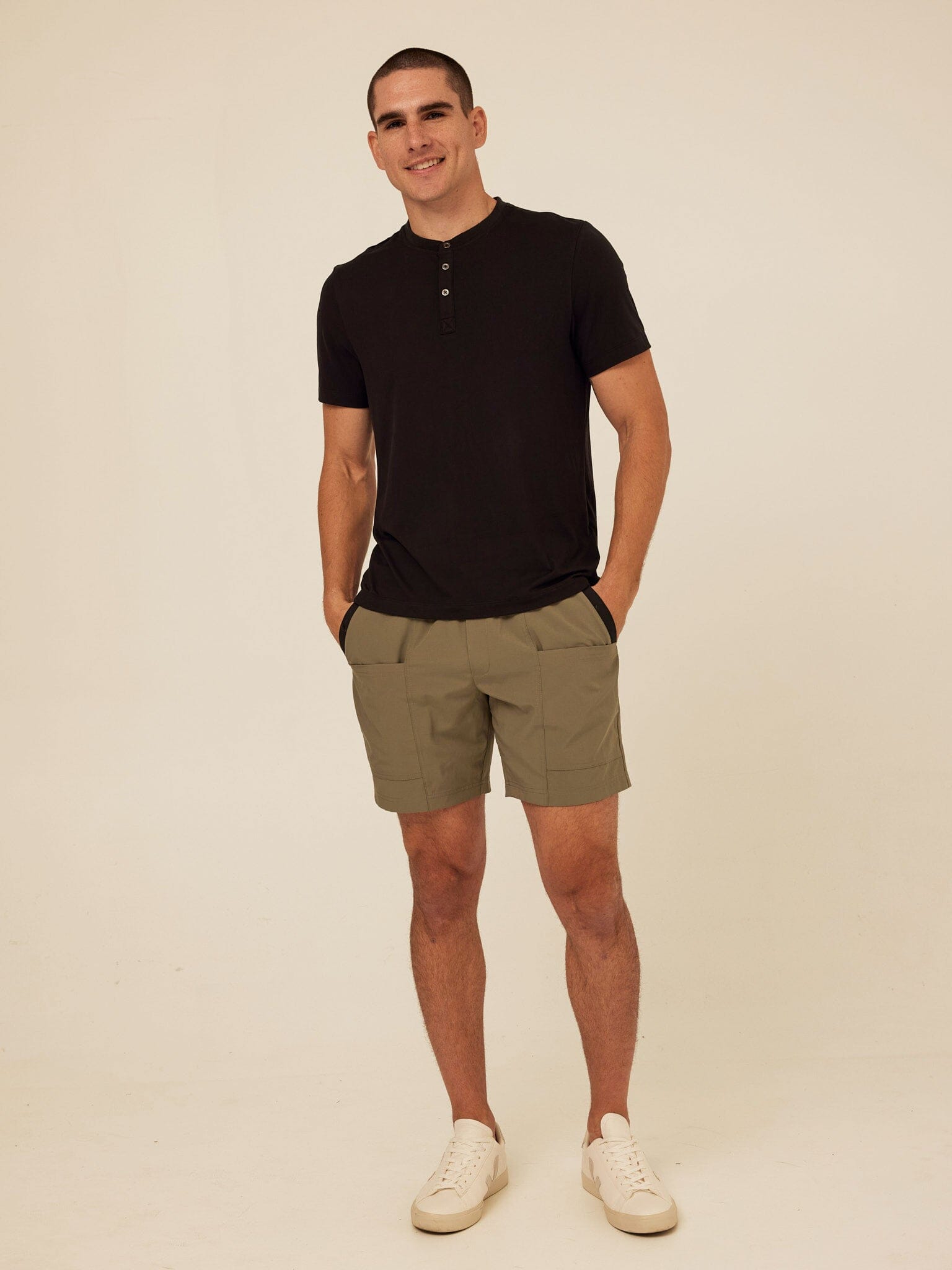 Shayne Luxe Jersey Henley Short Sleeve Shirt for Everyday Comfort