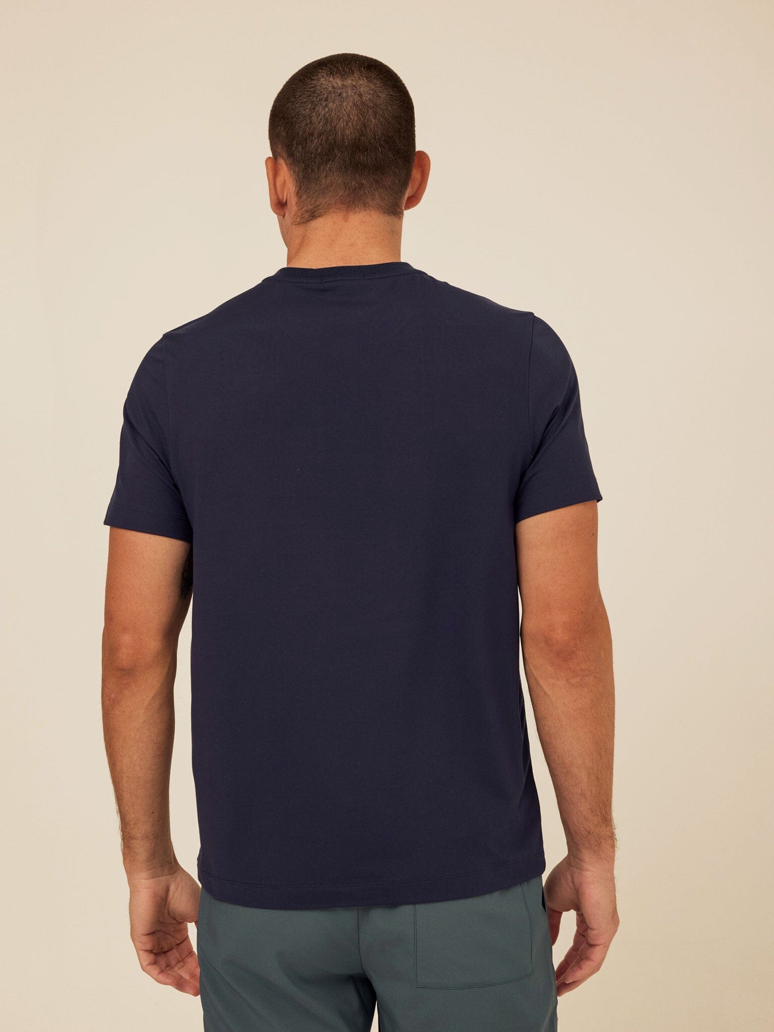 Shayne Luxe Jersey Henley for Men in Navy Blue