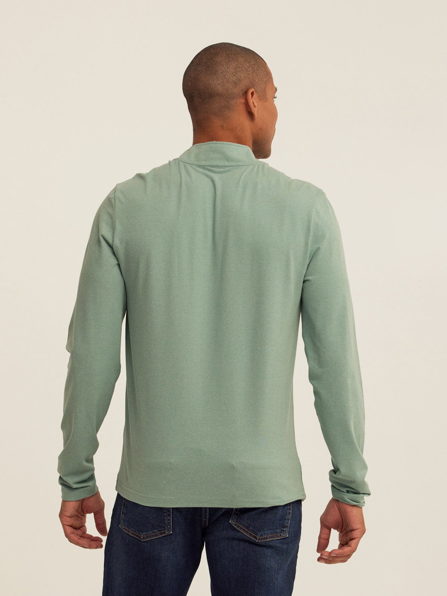 Kace Luxe Jersey Stripe Quarter Zip