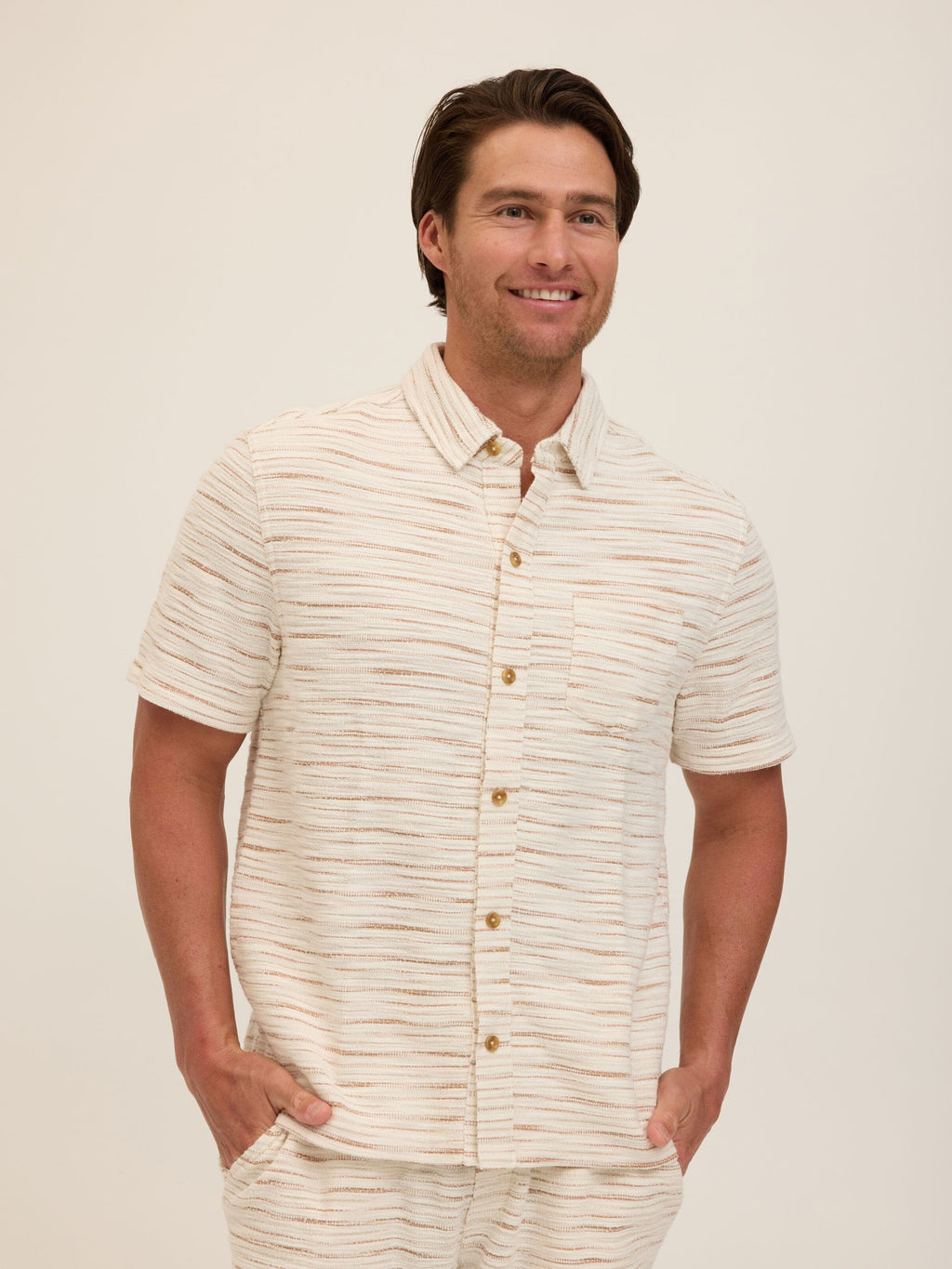 Paxton Shoreline Terry Button-Down Pocket Shirt