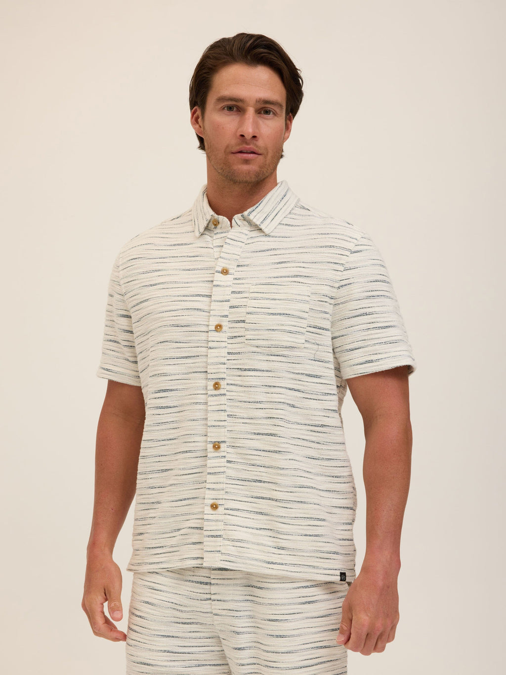 Paxton Shoreline Terry Button-Down Pocket Shirt