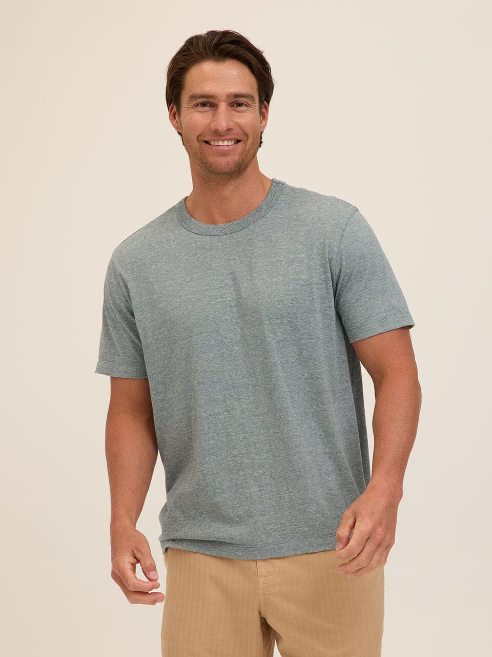 Johnny Light Fleck Jersey Relaxed Crew Tee