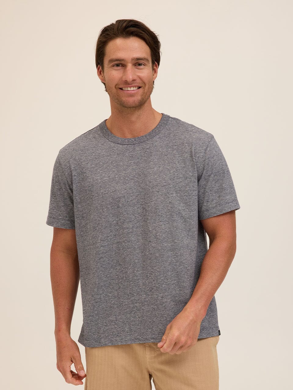 Johnny Light Fleck Jersey Relaxed Crew Tee