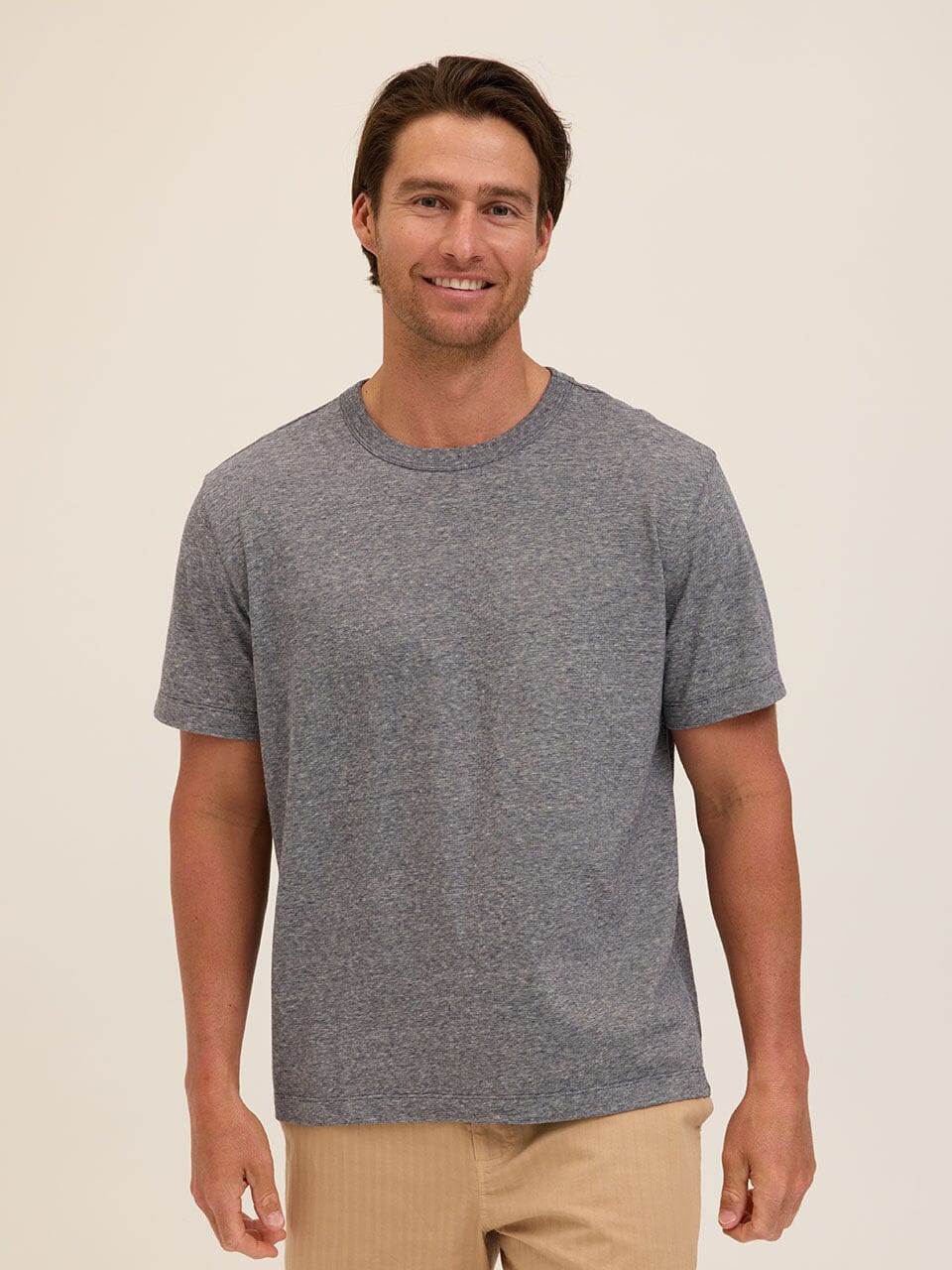 Johnny Light Fleck Jersey Relaxed Crew Tee