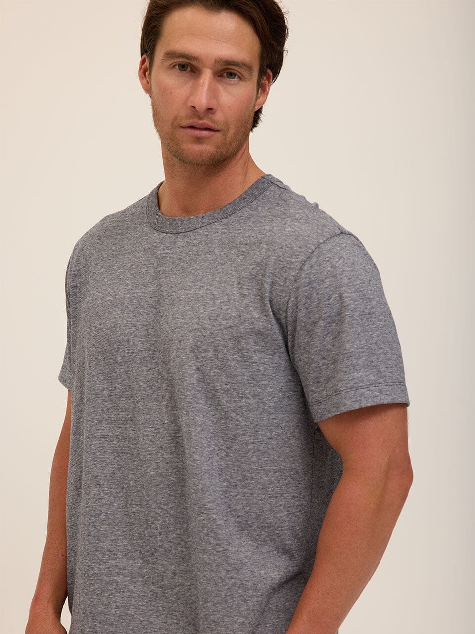 Johnny Light Fleck Jersey Relaxed Crew Tee