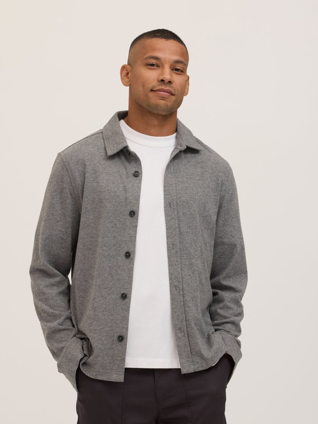 Carter Brushed Jacquard Button-Down Shirt
