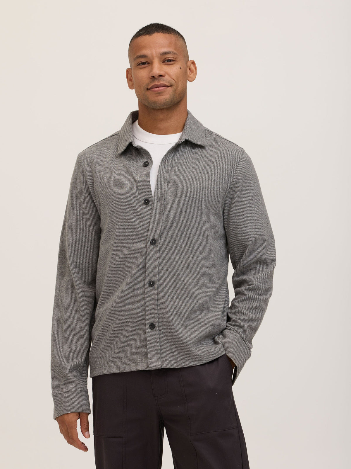 Carter Brushed Jacquard Button-Down Shirt