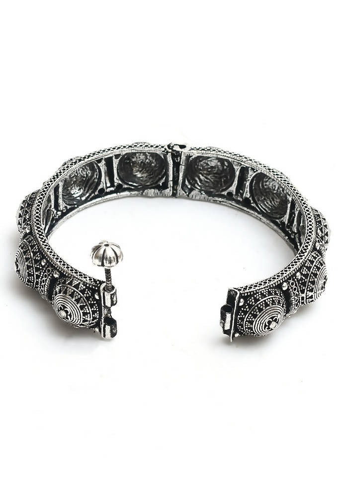 Artisan Oxidised Silver-Plated Handcrafted Statement Bracelet