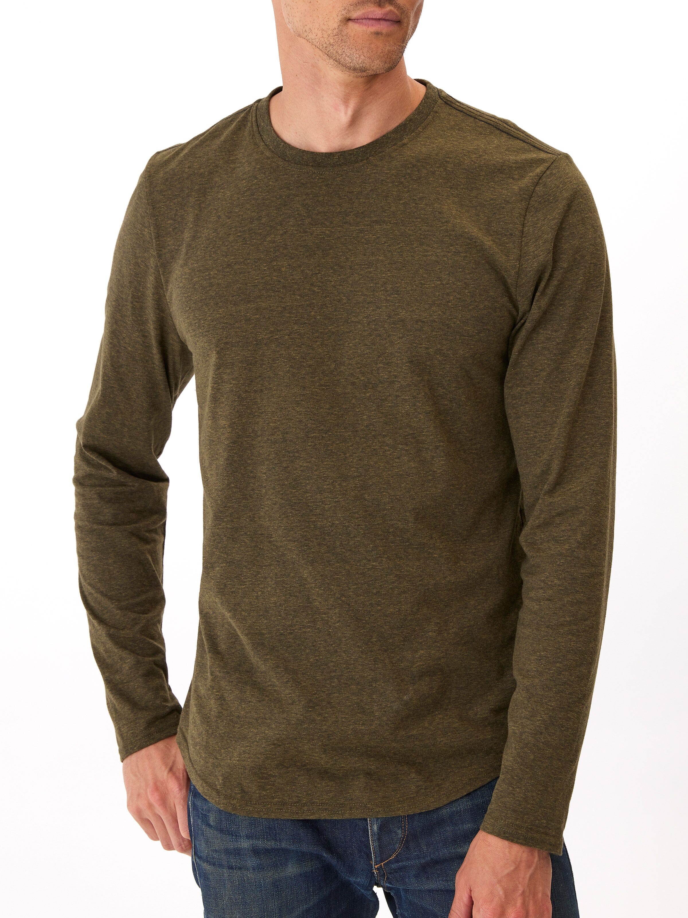 Triblend Long Sleeve Crew Neck T-Shirt 2-Pack for Men & Women