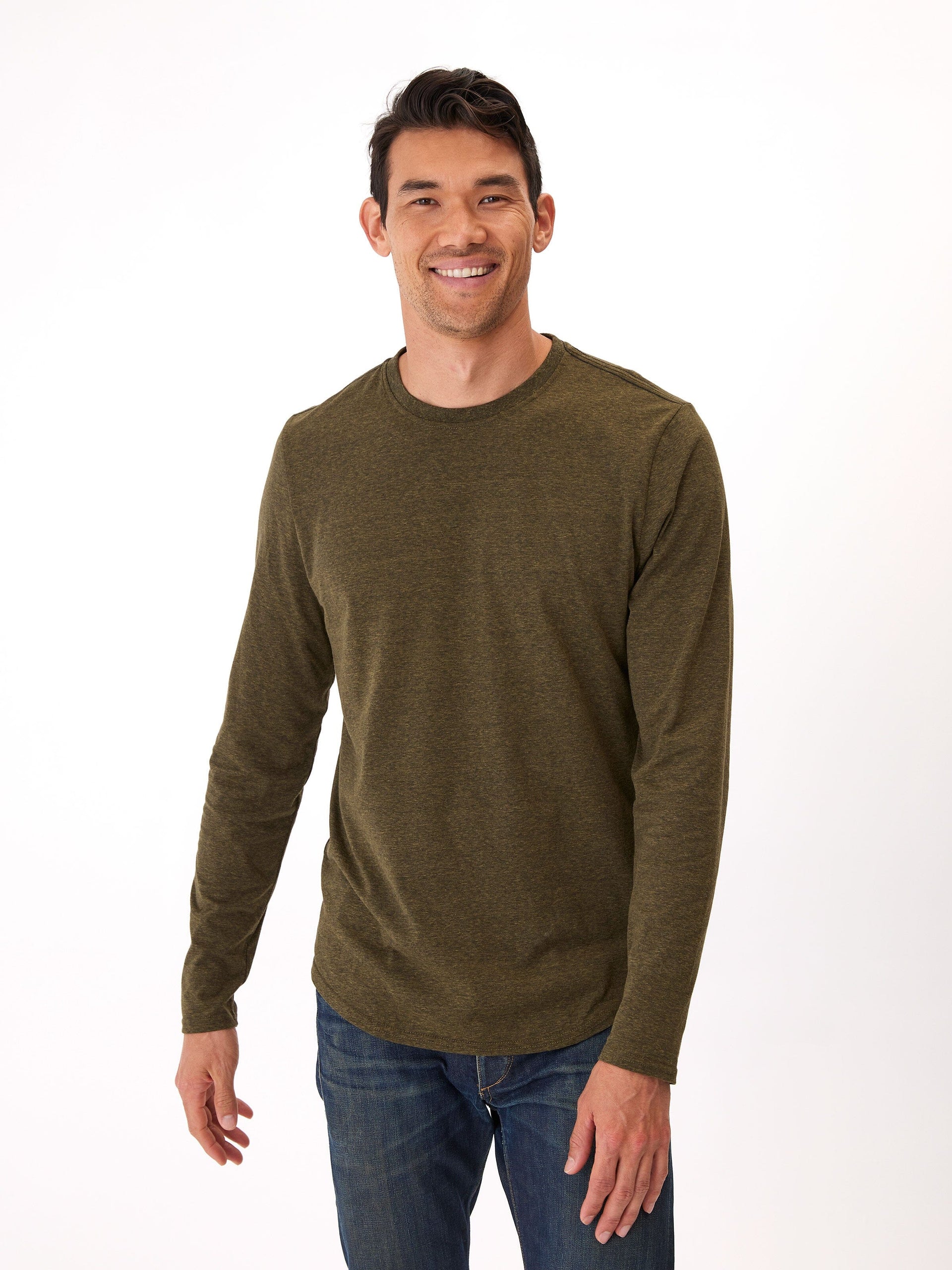 Triblend Long Sleeve Crew Neck T-Shirt 2-Pack for Men & Women
