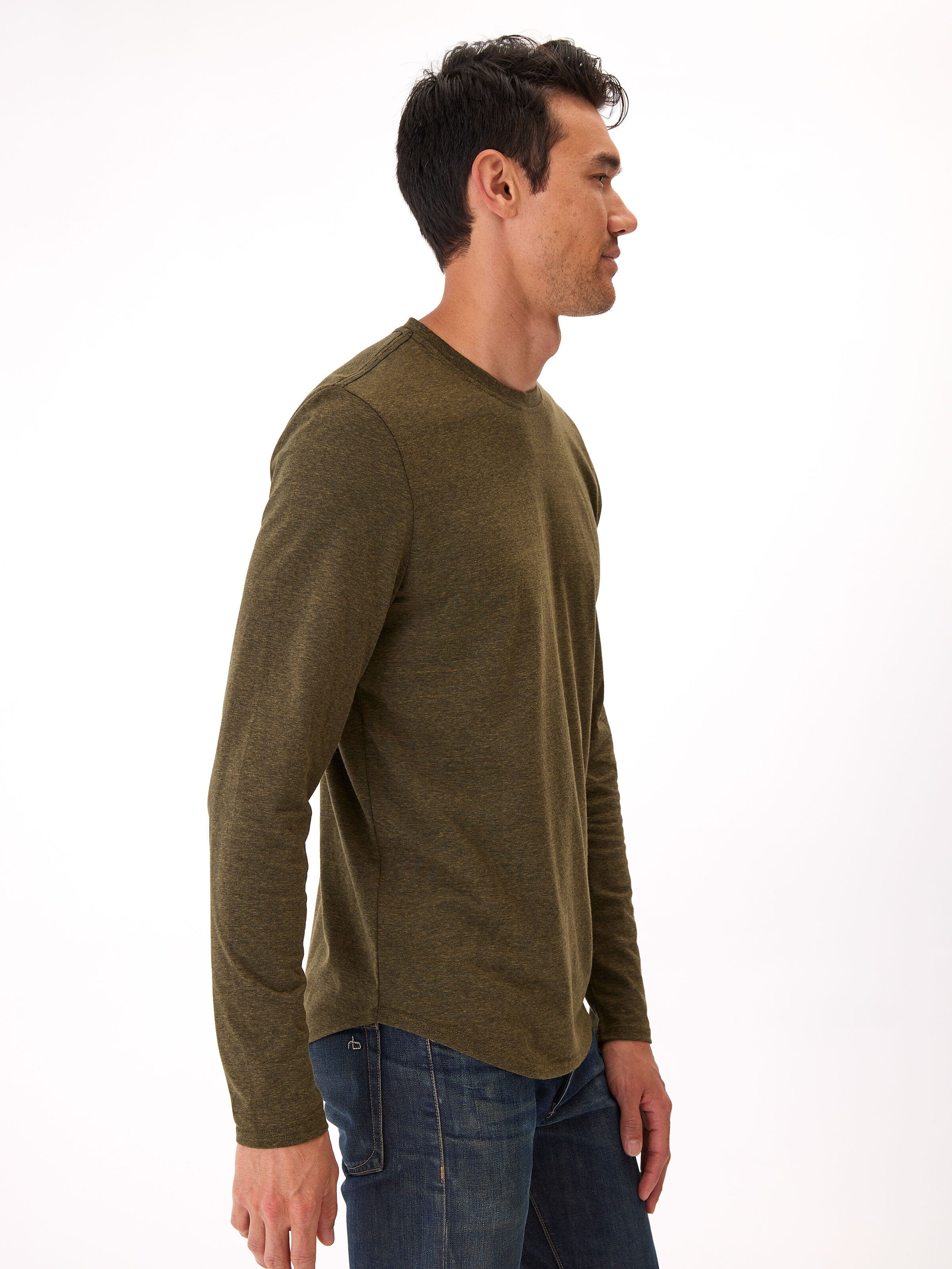 Triblend Long Sleeve Crew Neck T-Shirt 2-Pack for Men & Women