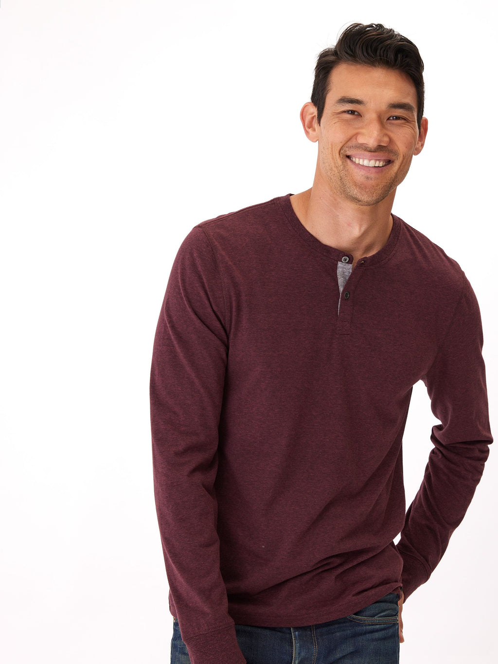 Triblend Long Sleeve Crew Neck T-Shirt 2-Pack for Men & Women