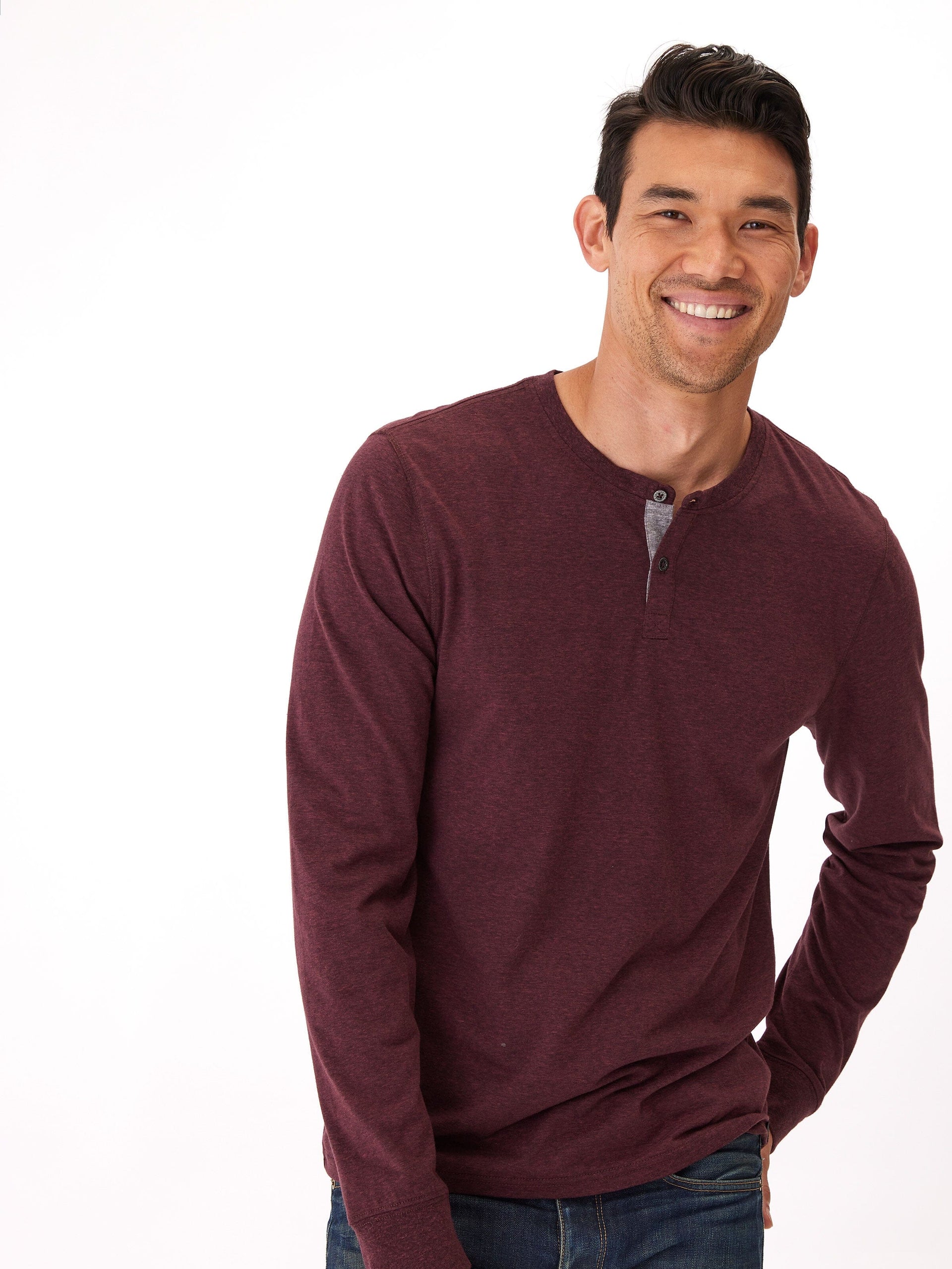 Triblend Long Sleeve Crew Neck T-Shirt 2-Pack for Men & Women