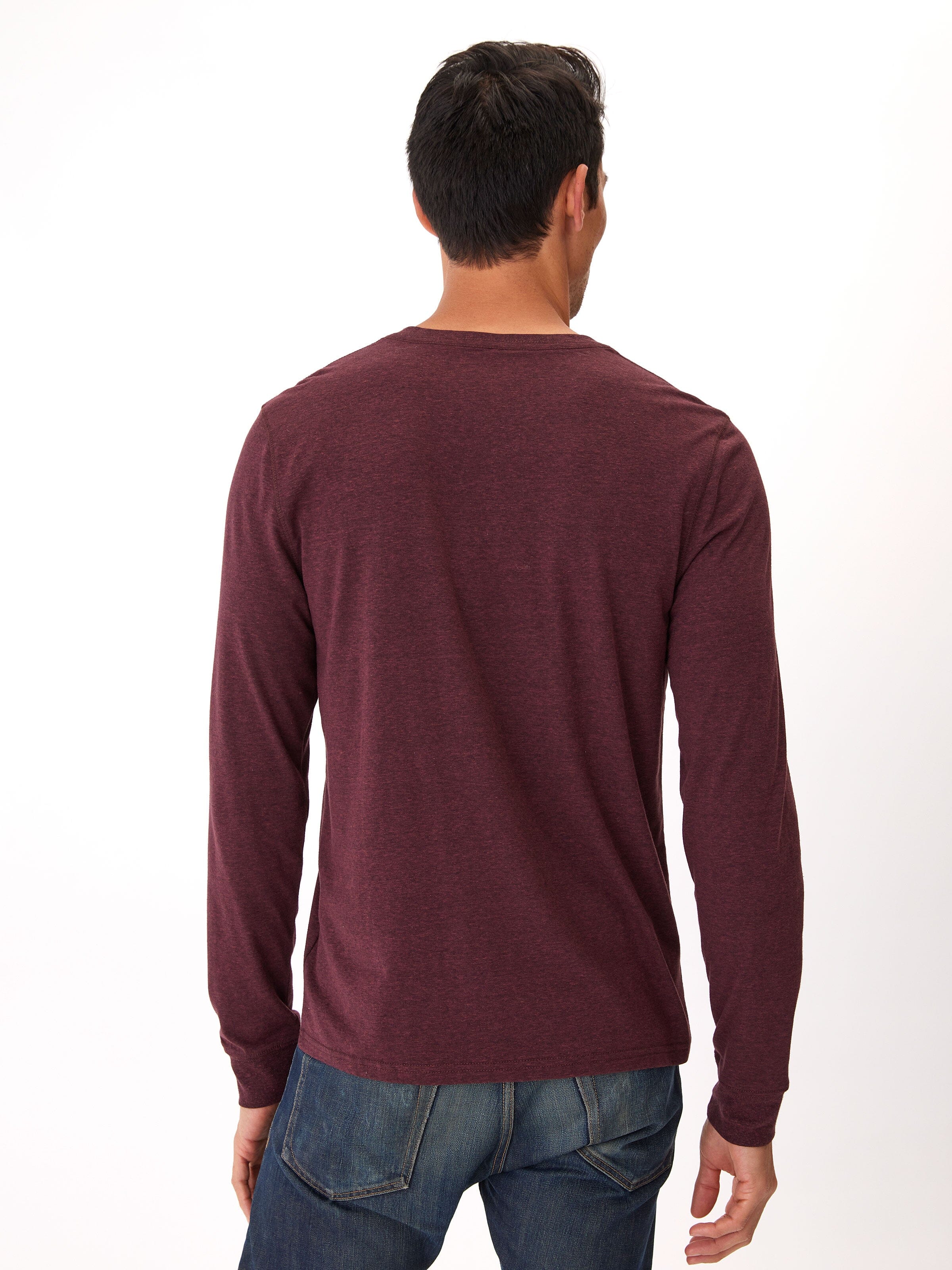 Triblend Long Sleeve Crew Neck T-Shirt 2-Pack for Men & Women