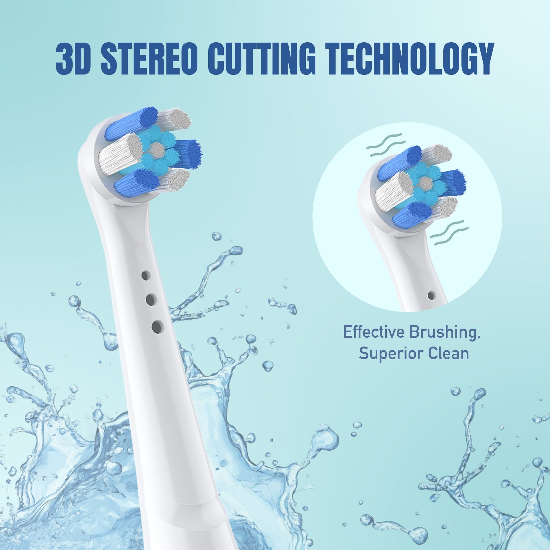 8-Pack Replacement Brush Heads Compatible with Oral-B iO Series 2–10