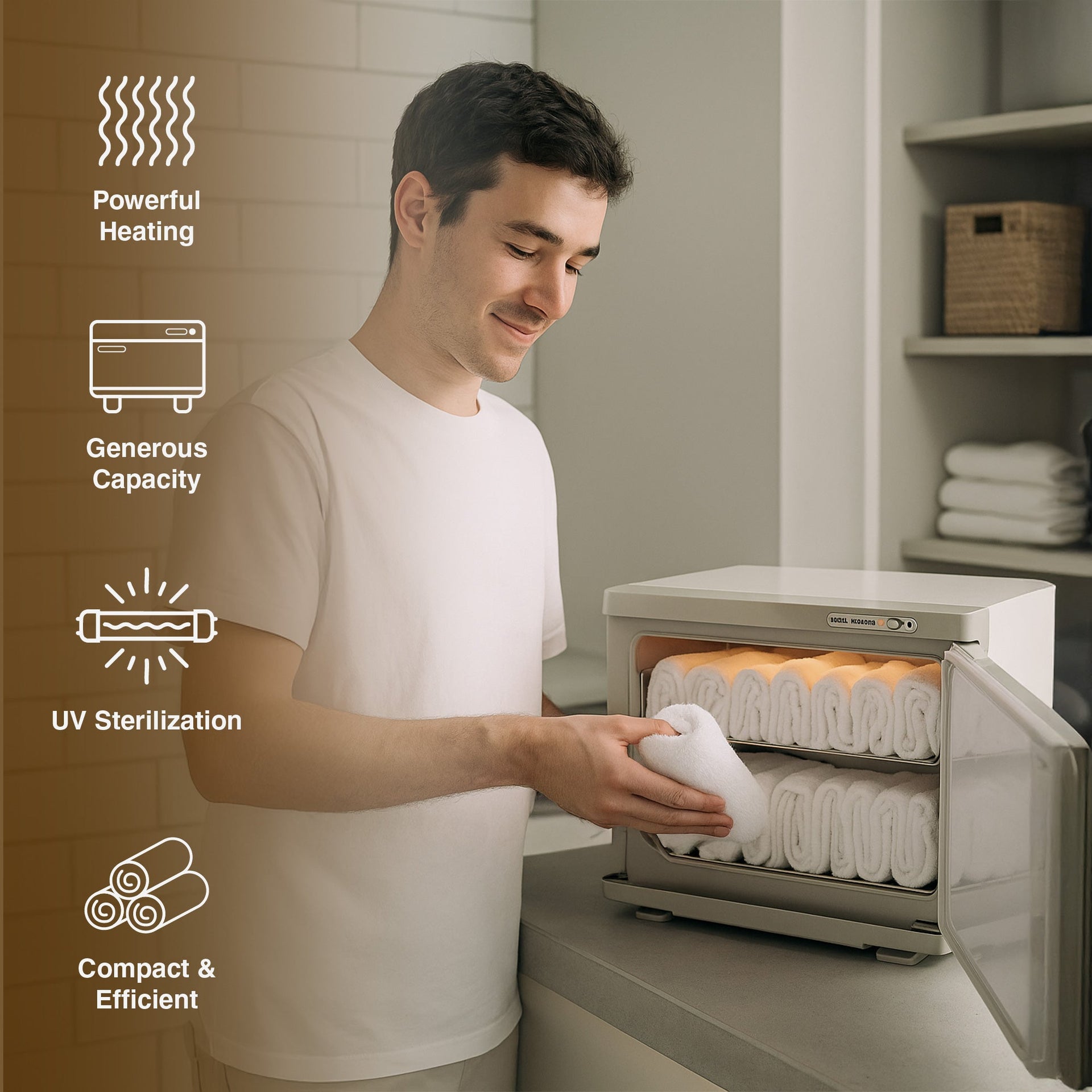 Deluxe Towel Warmer with UV Sterilizer