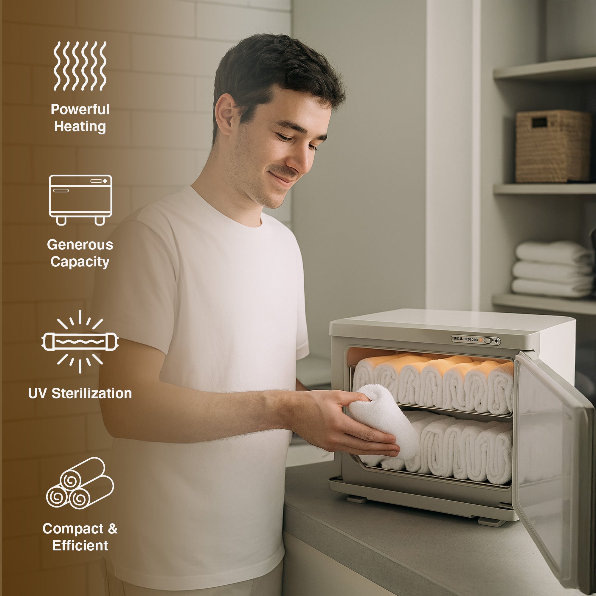 Deluxe Towel Warmer with UV Sterilizer