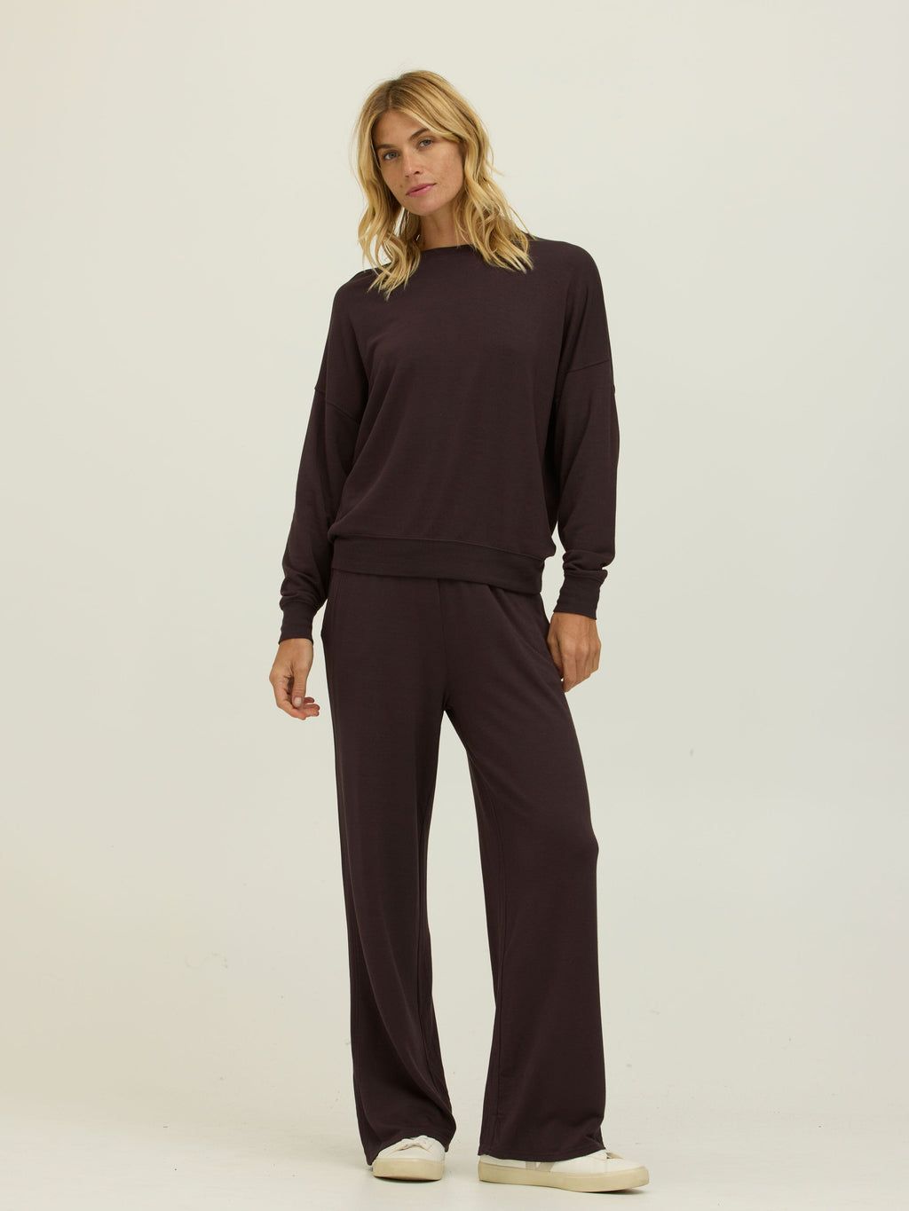 Esmeralda Feather Fleece Wide Leg Pant