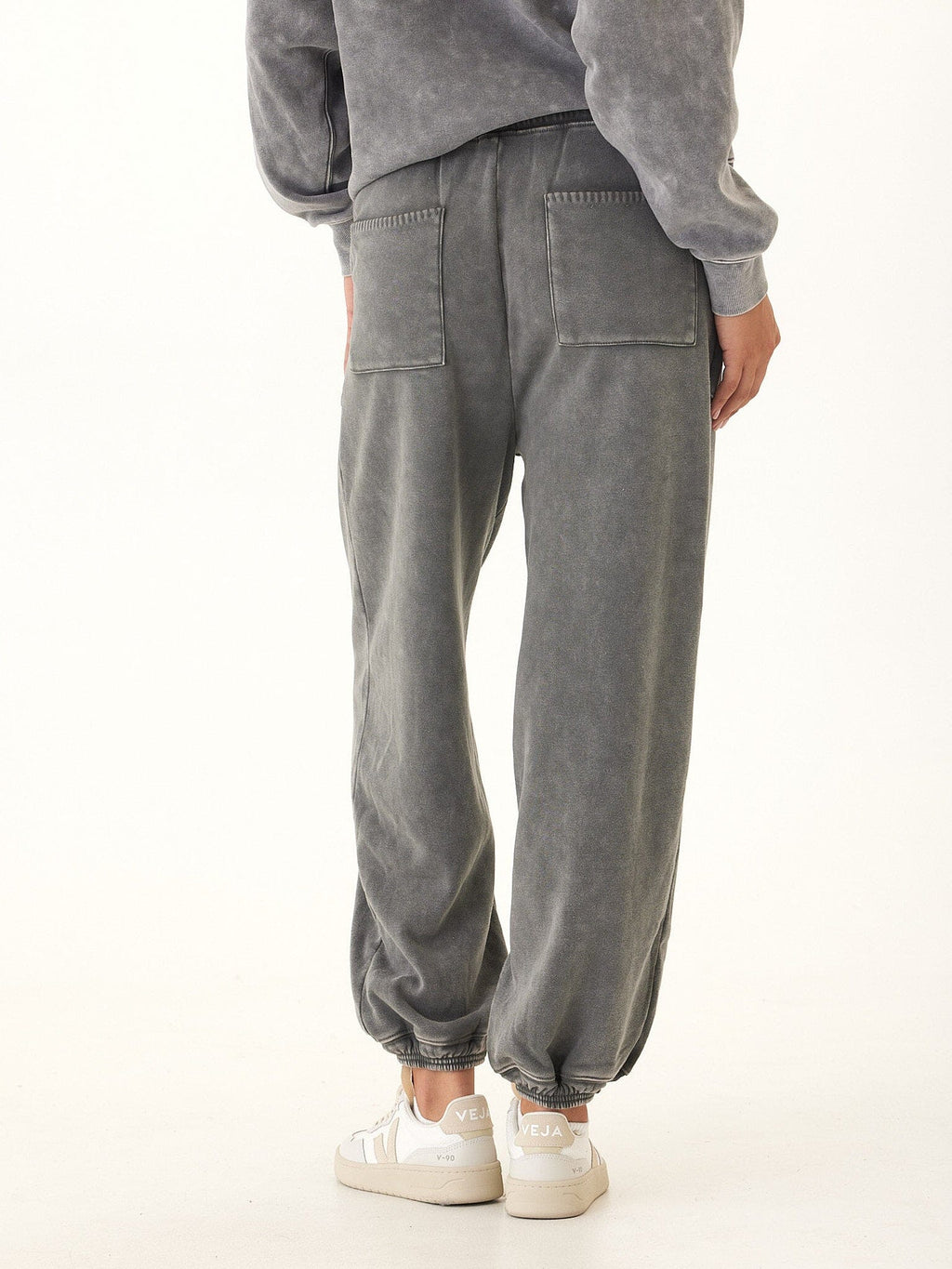 Lottie Mineral Wash Cotton Fleece Joggers - Relaxed Tapered Fit