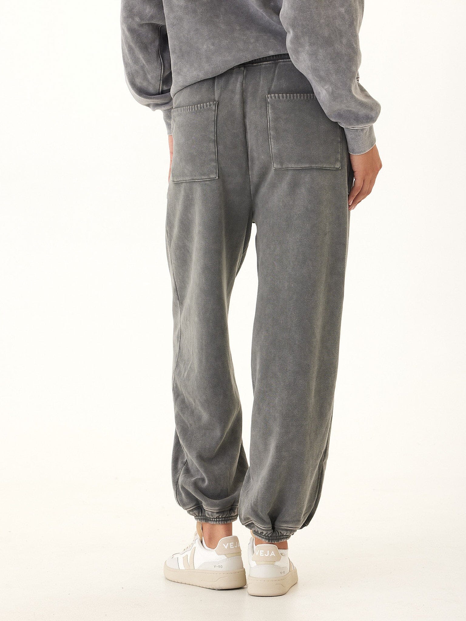 Lottie Mineral Wash Cotton Fleece Joggers - Relaxed Tapered Fit