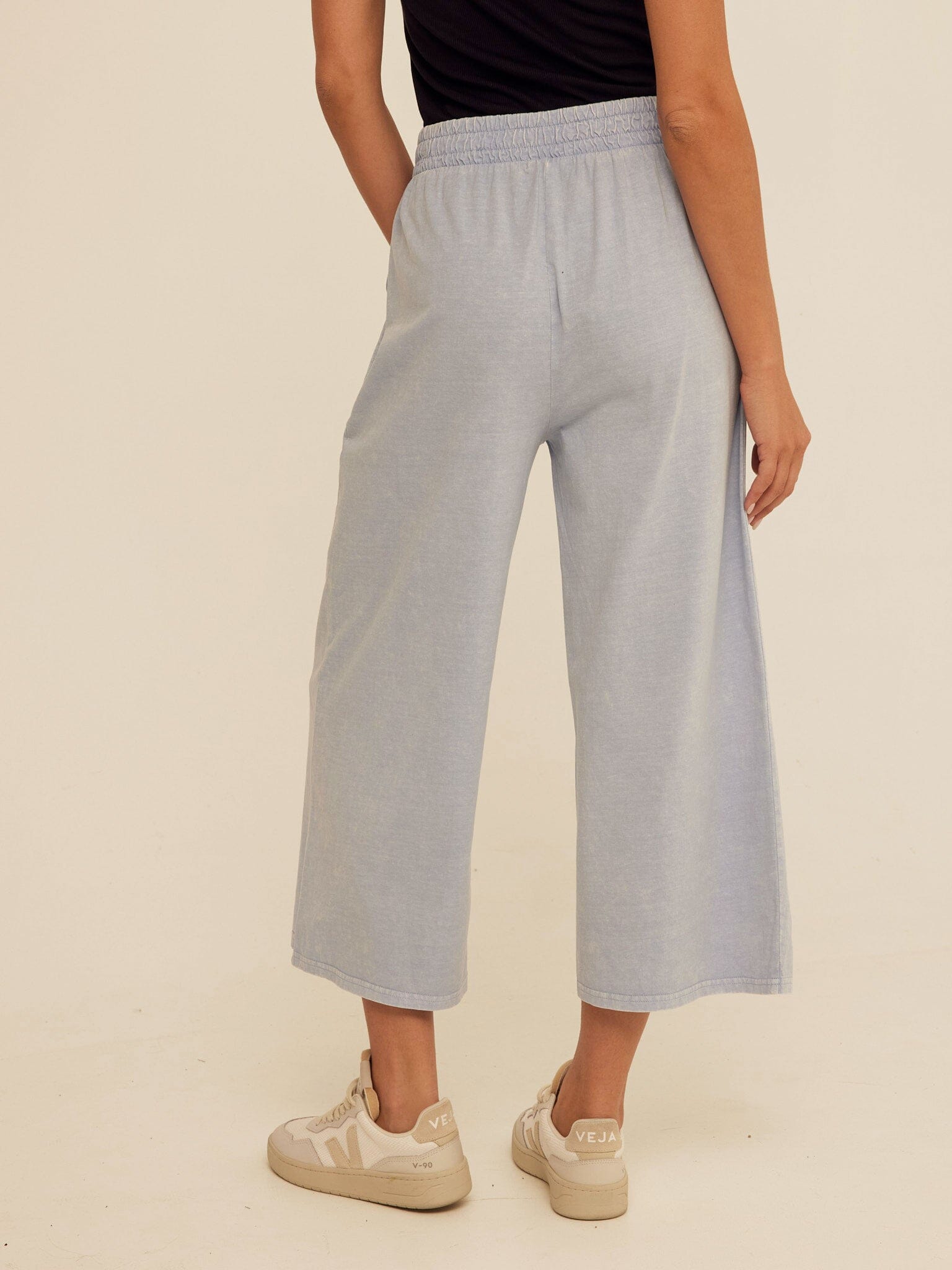 Alva Mineral Wash Eco Jersey Wide Leg Capri Pant