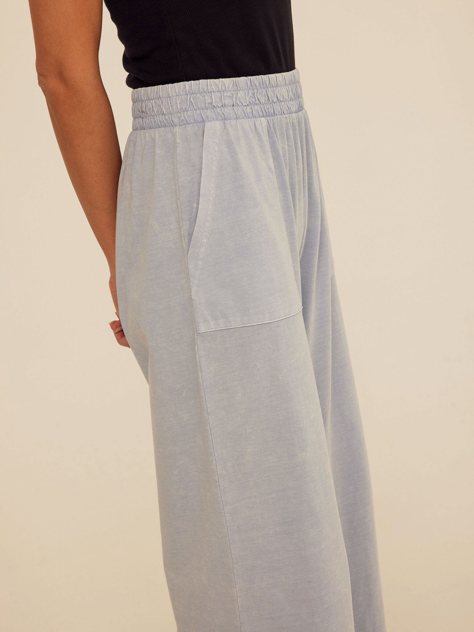 Alva Mineral Wash Eco Jersey Wide Leg Capri Pant