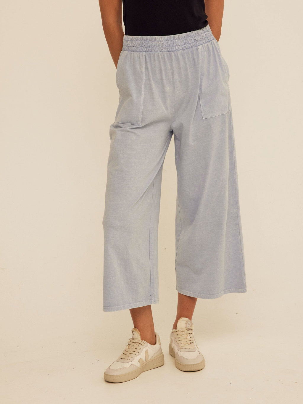 Alva Mineral Wash Eco Jersey Wide Leg Capri Pant