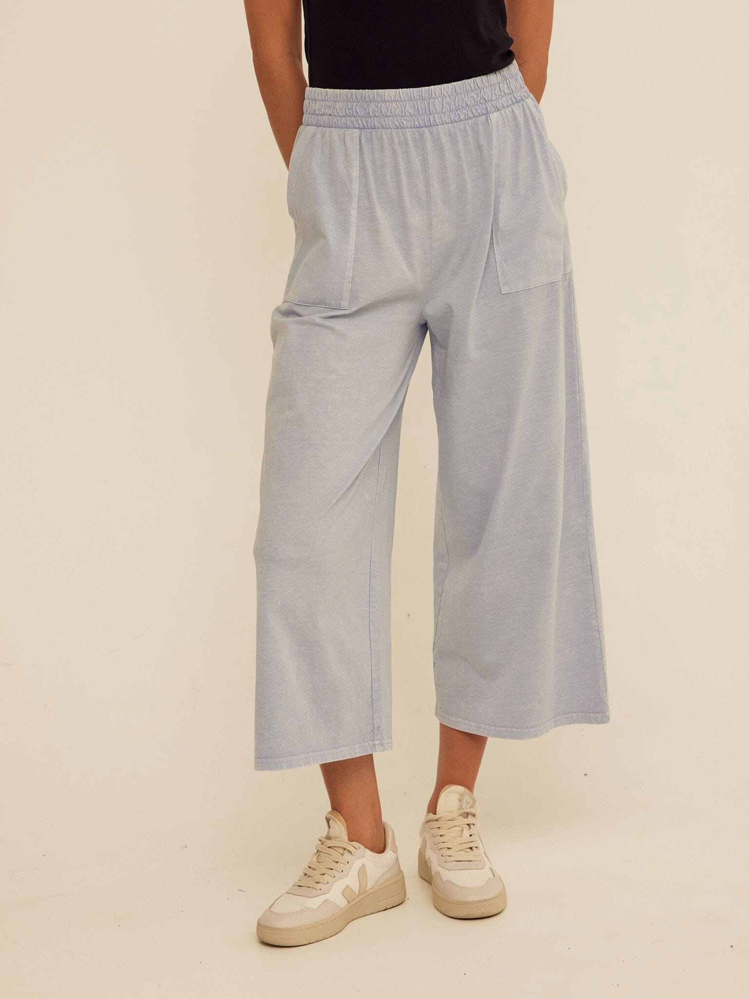 Alva Mineral Wash Eco Jersey Wide Leg Capri Pant