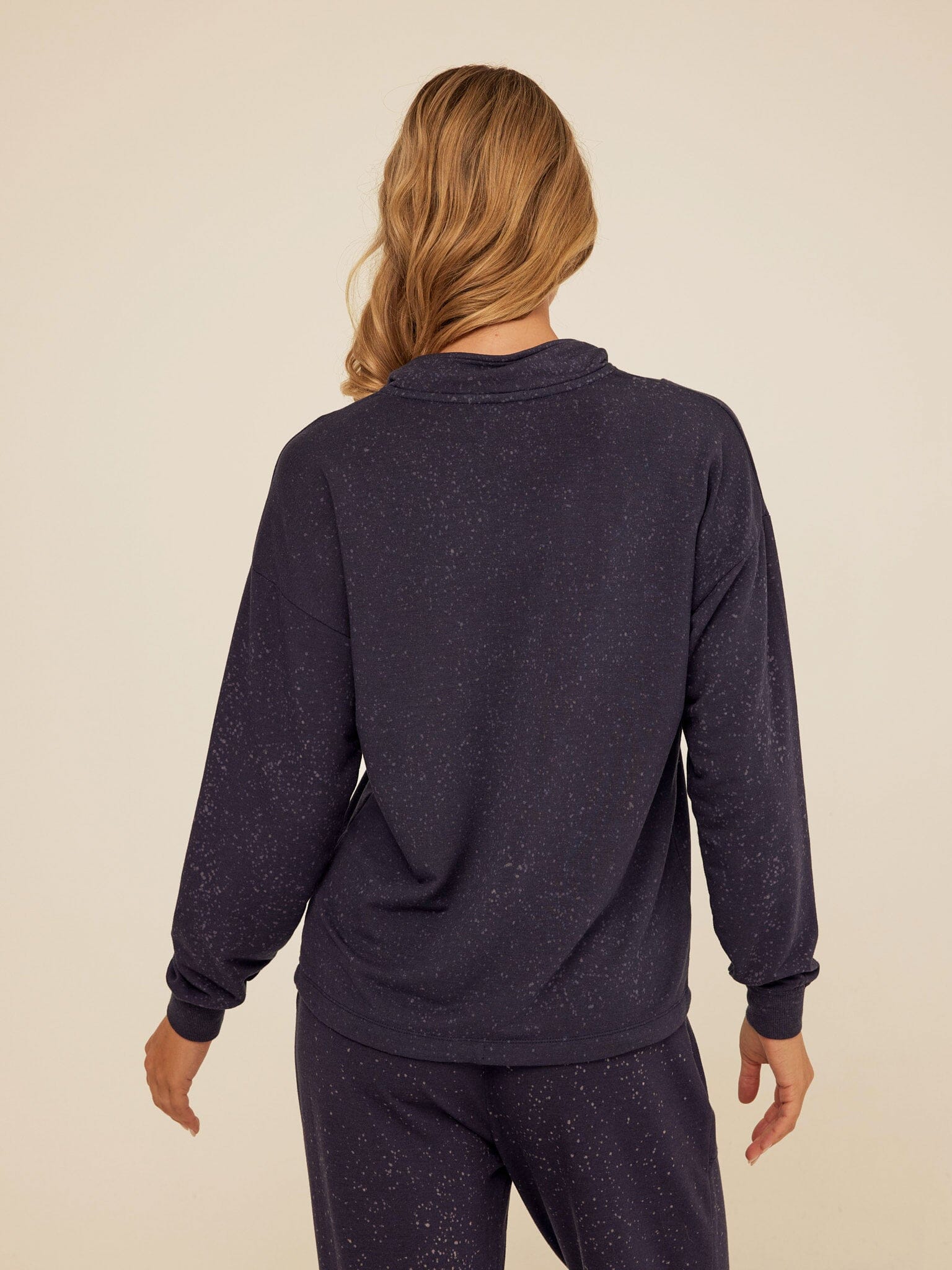 Nyla Spray Wash Modal Terry Half-Zip Pullover
