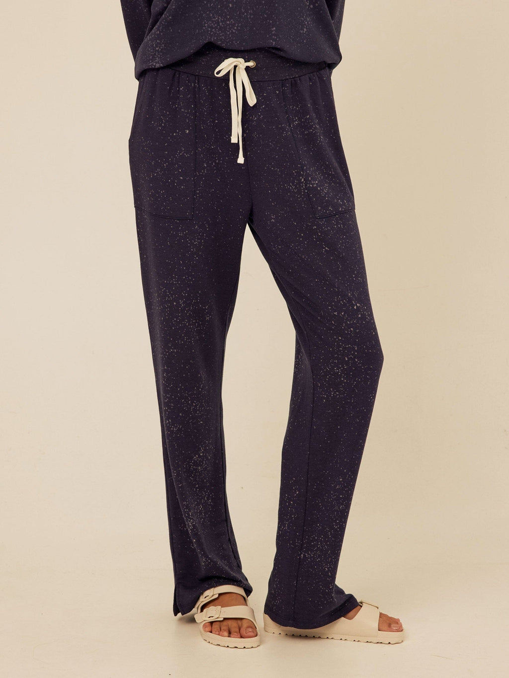 Theresa Spray Wash Modal Terry Straight Leg Pant