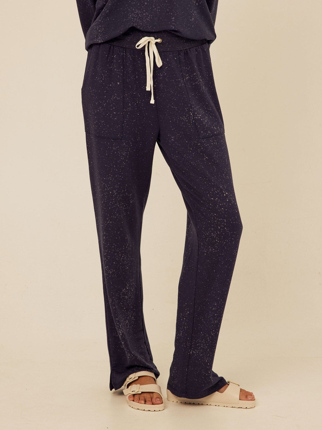 Theresa Spray Wash Modal Terry Straight Leg Pant