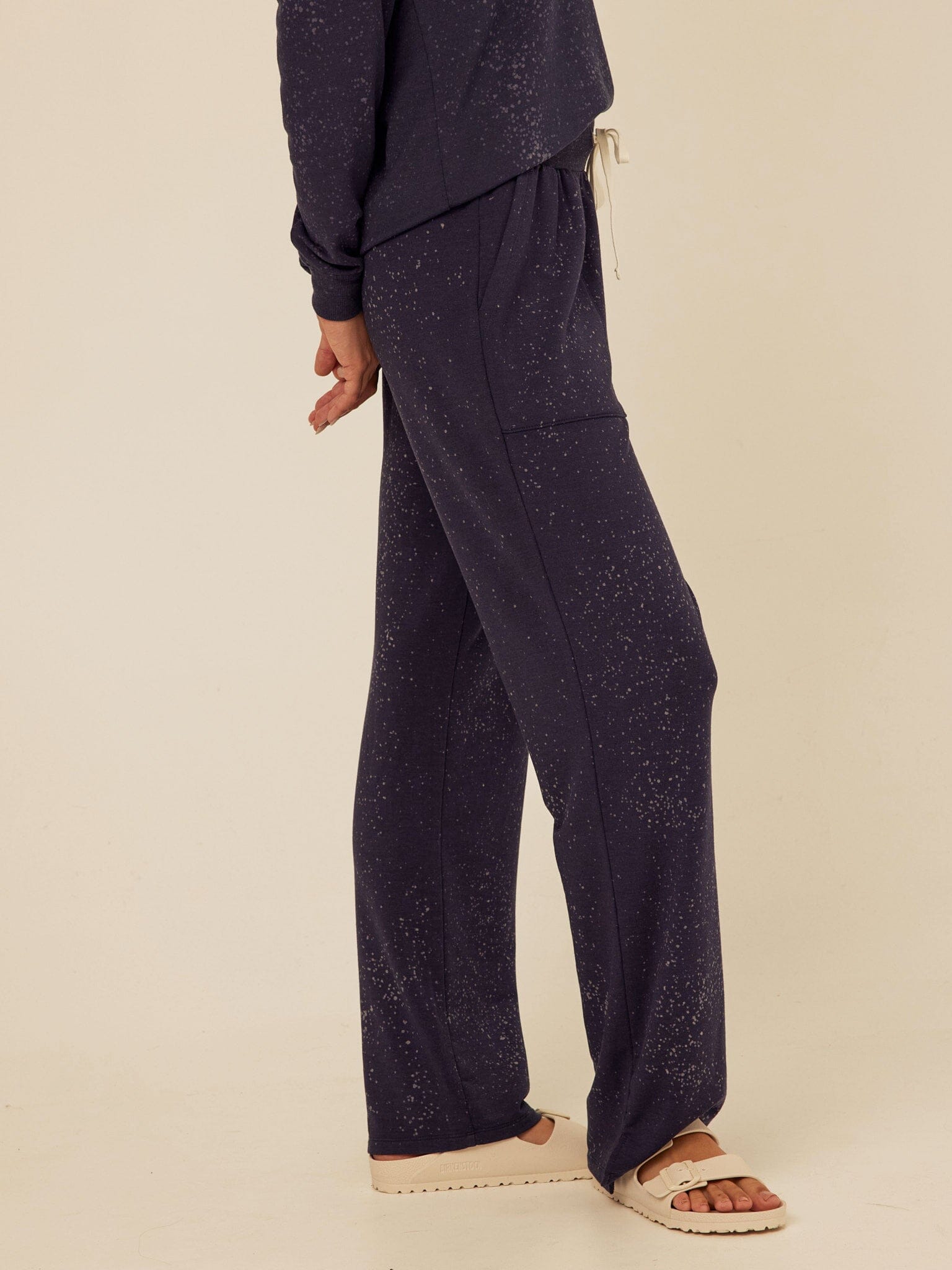 Theresa Spray Wash Modal Terry Straight Leg Pant