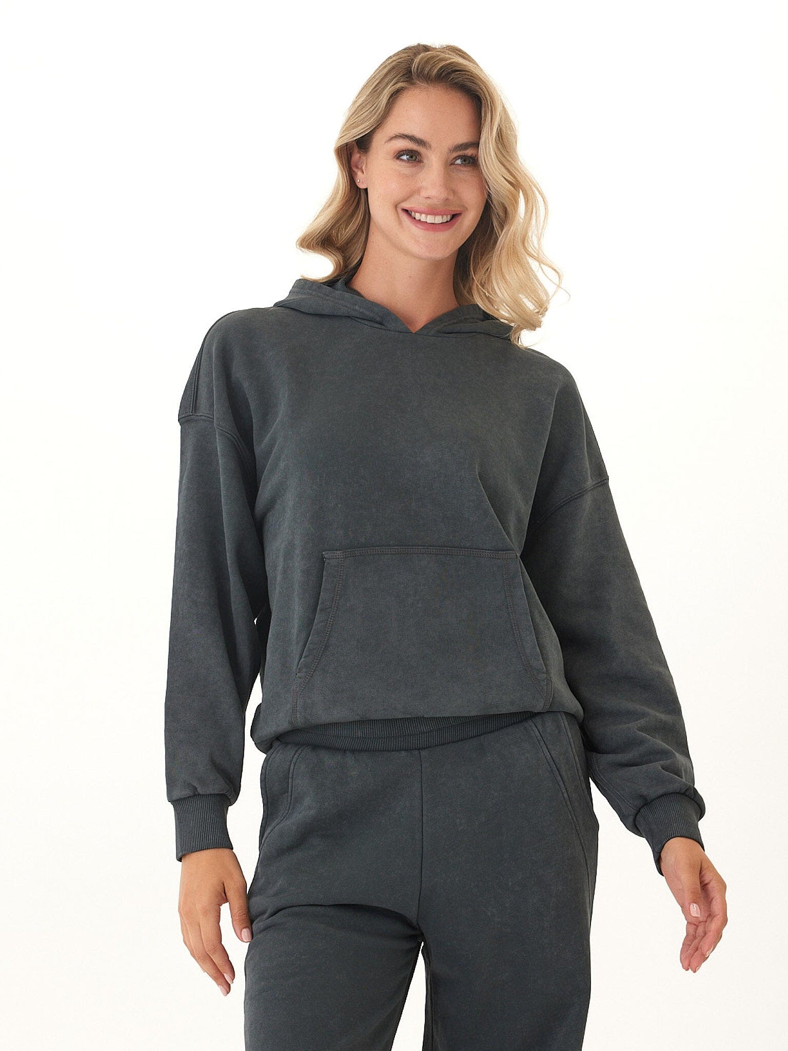 Tanya Mineral Wash Cotton Terry Pullover Hoodie