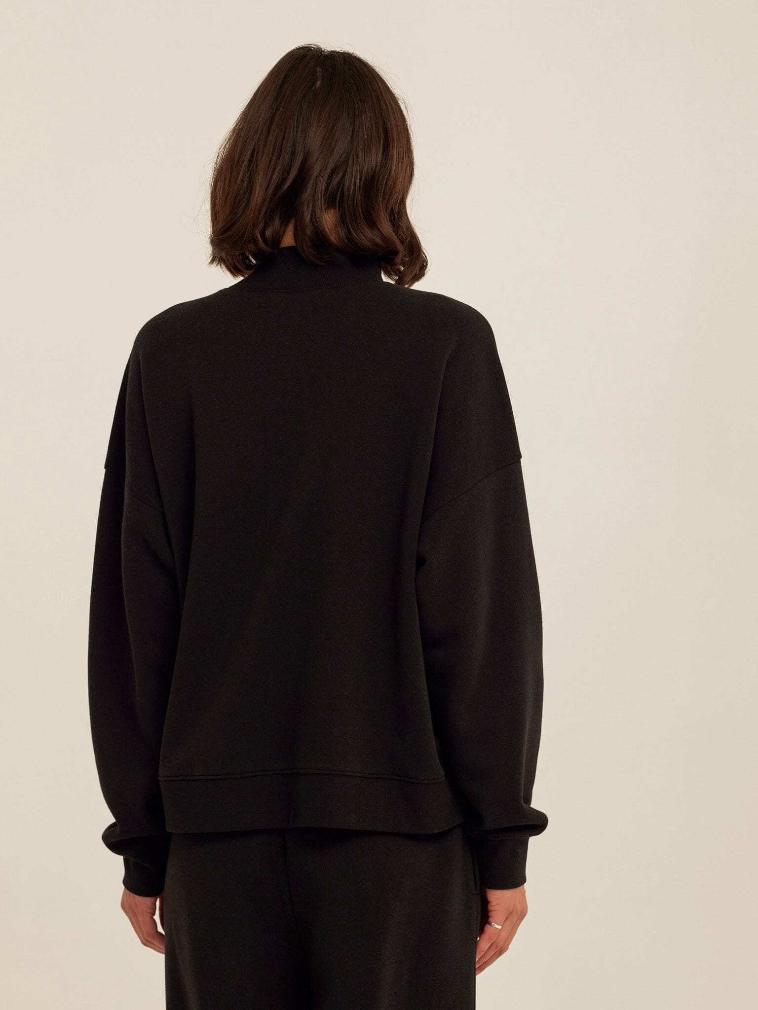 Triblend Fleece Mock Neck Pullover - Relaxed Fit Cozy Sweater
