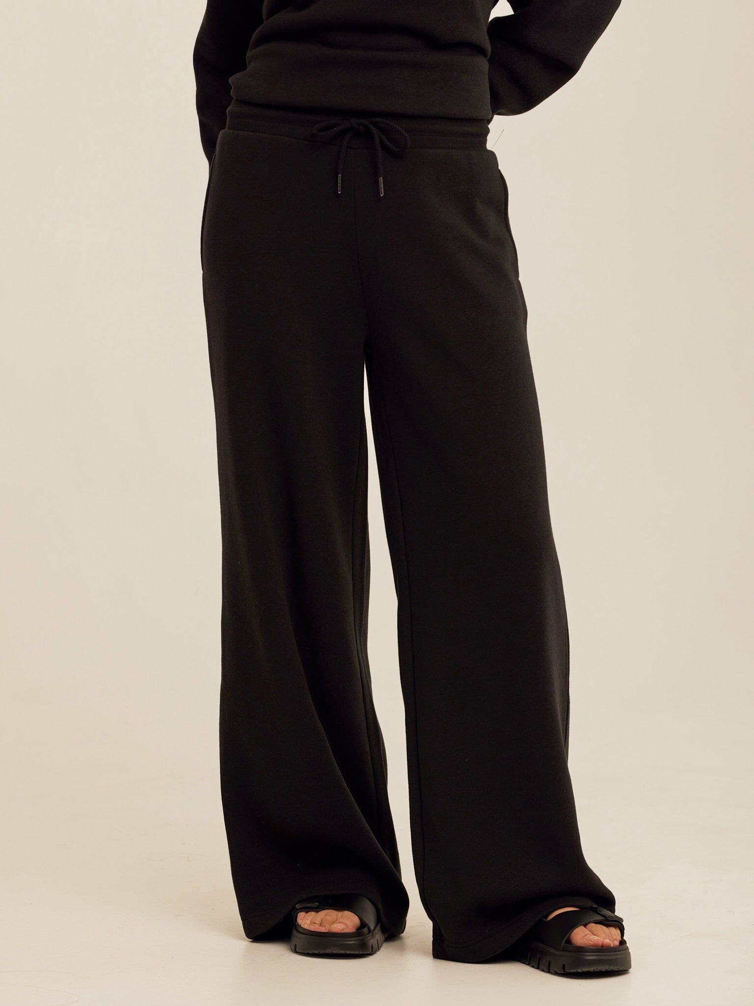 Core Triblend Fleece Wide-Leg Sweatpants with Adjustable Drawcord
