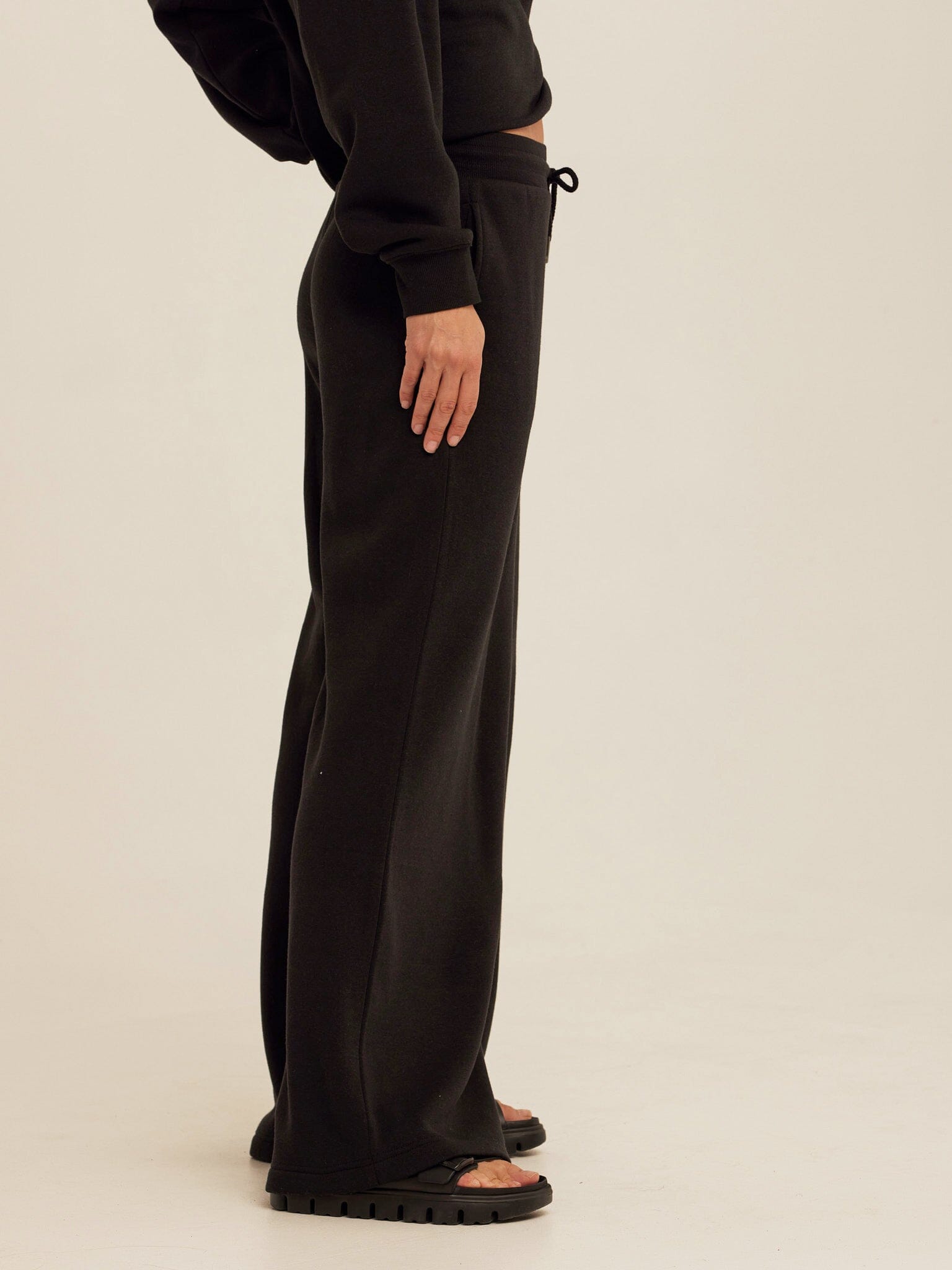 Core Triblend Fleece Wide-Leg Sweatpants with Adjustable Drawcord