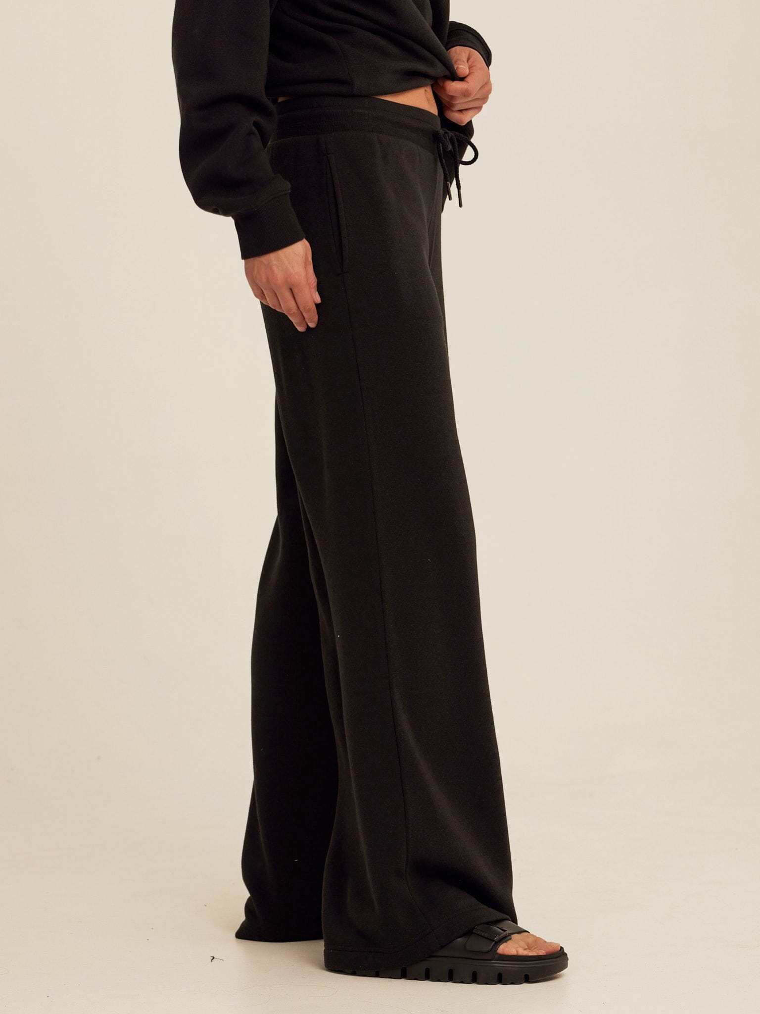 Core Triblend Fleece Wide-Leg Sweatpants with Adjustable Drawcord