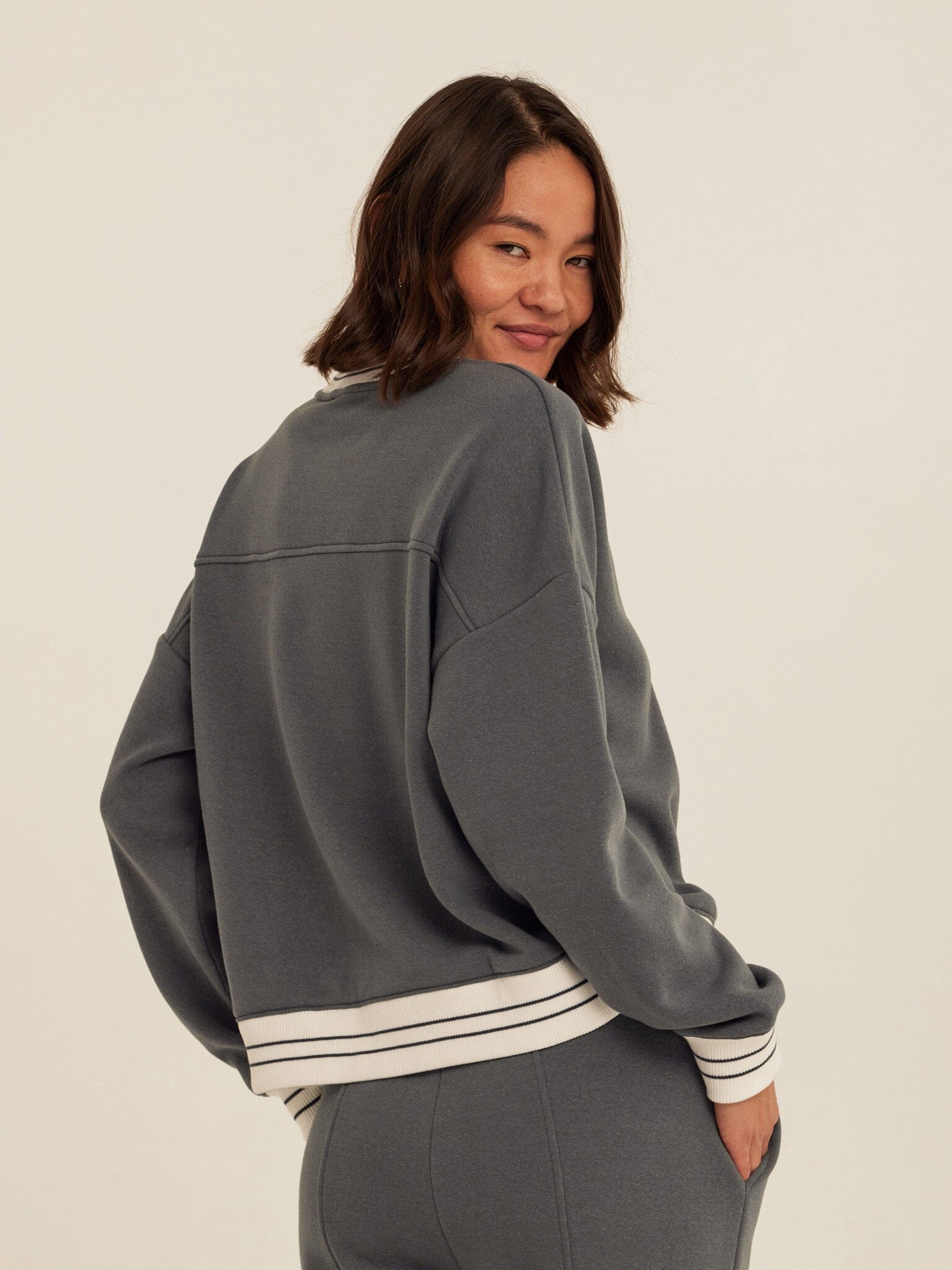 Jahmeera Triblend Fleece Collegiate Pullover - Relaxed Varsity Style