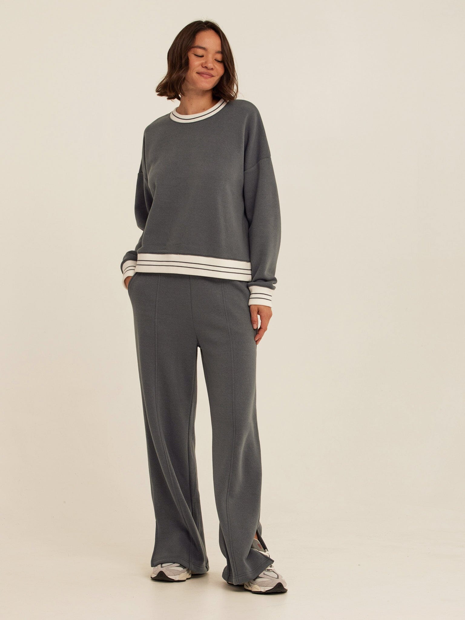 Bellona Triblend Fleece Collegiate Wide Leg Pants