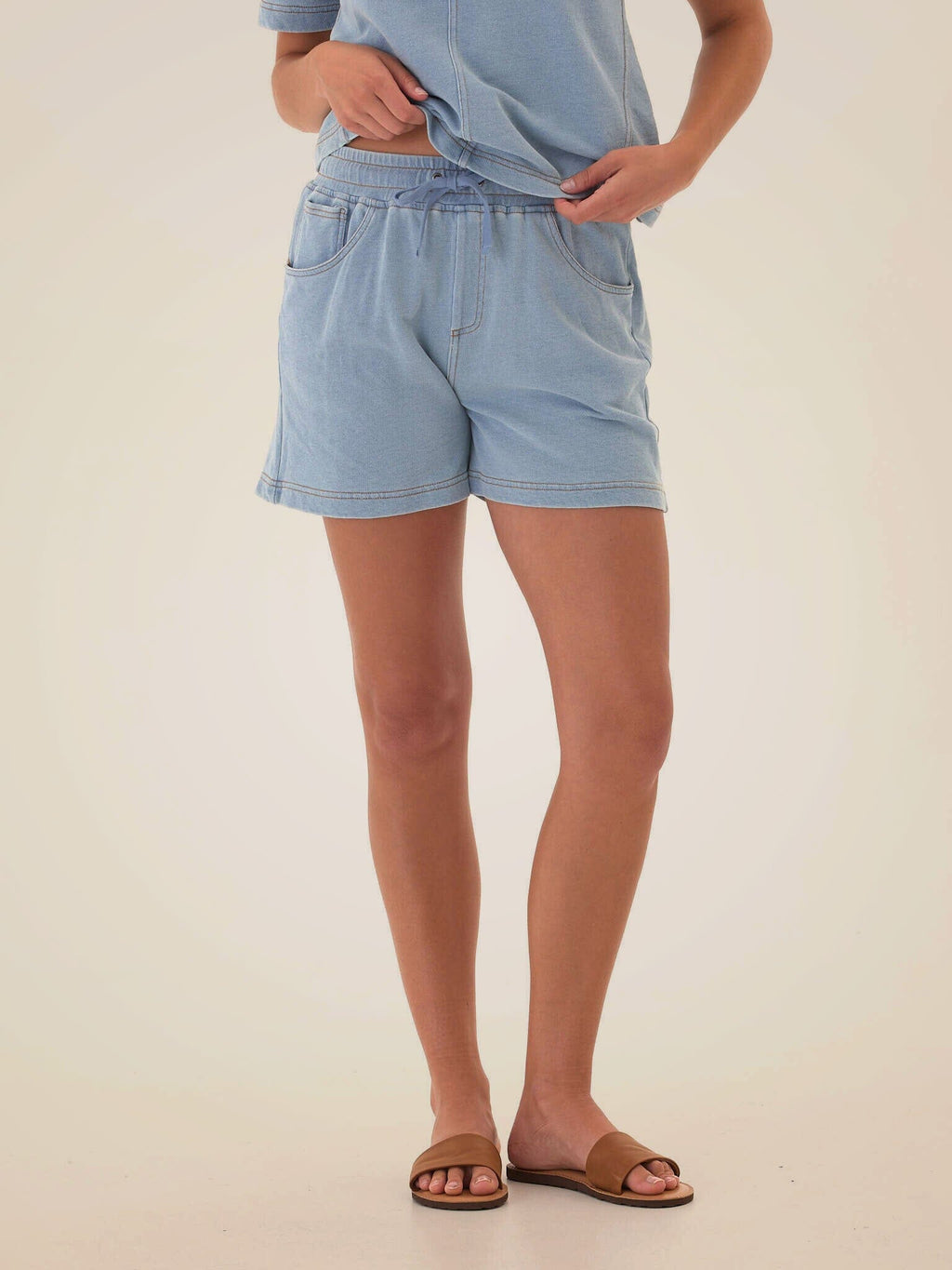 Ruhi Denim Terry Short