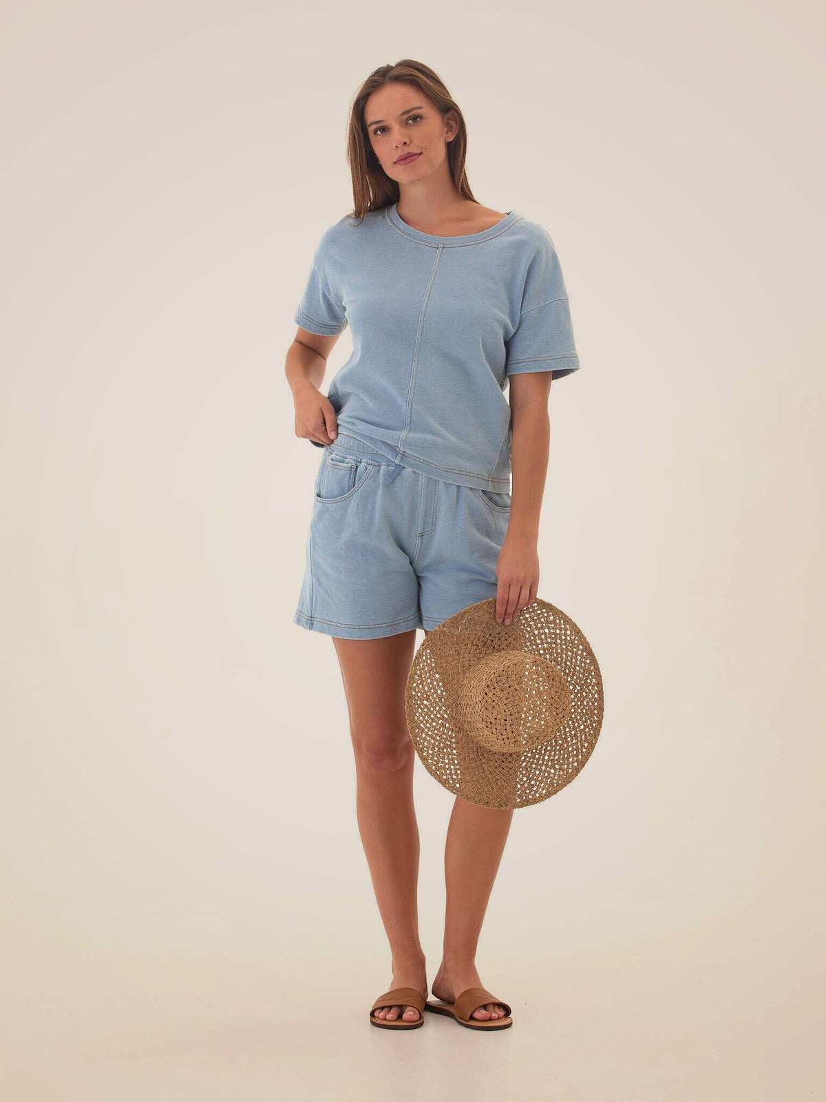 Ruhi Denim Terry Short