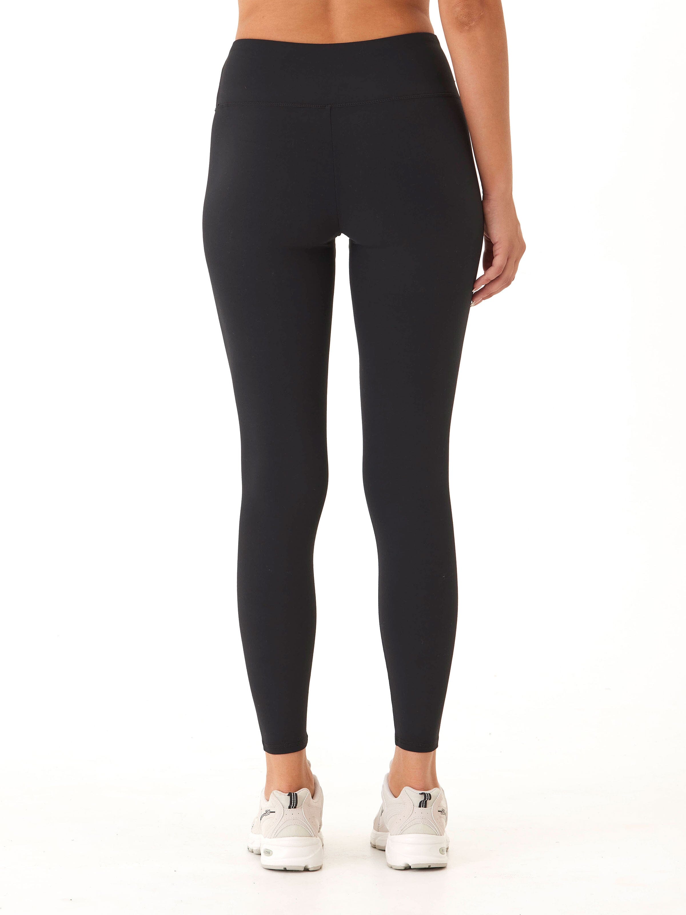 Monica Mid Rise Full Length Legging 26-inch Solid Black Athletic