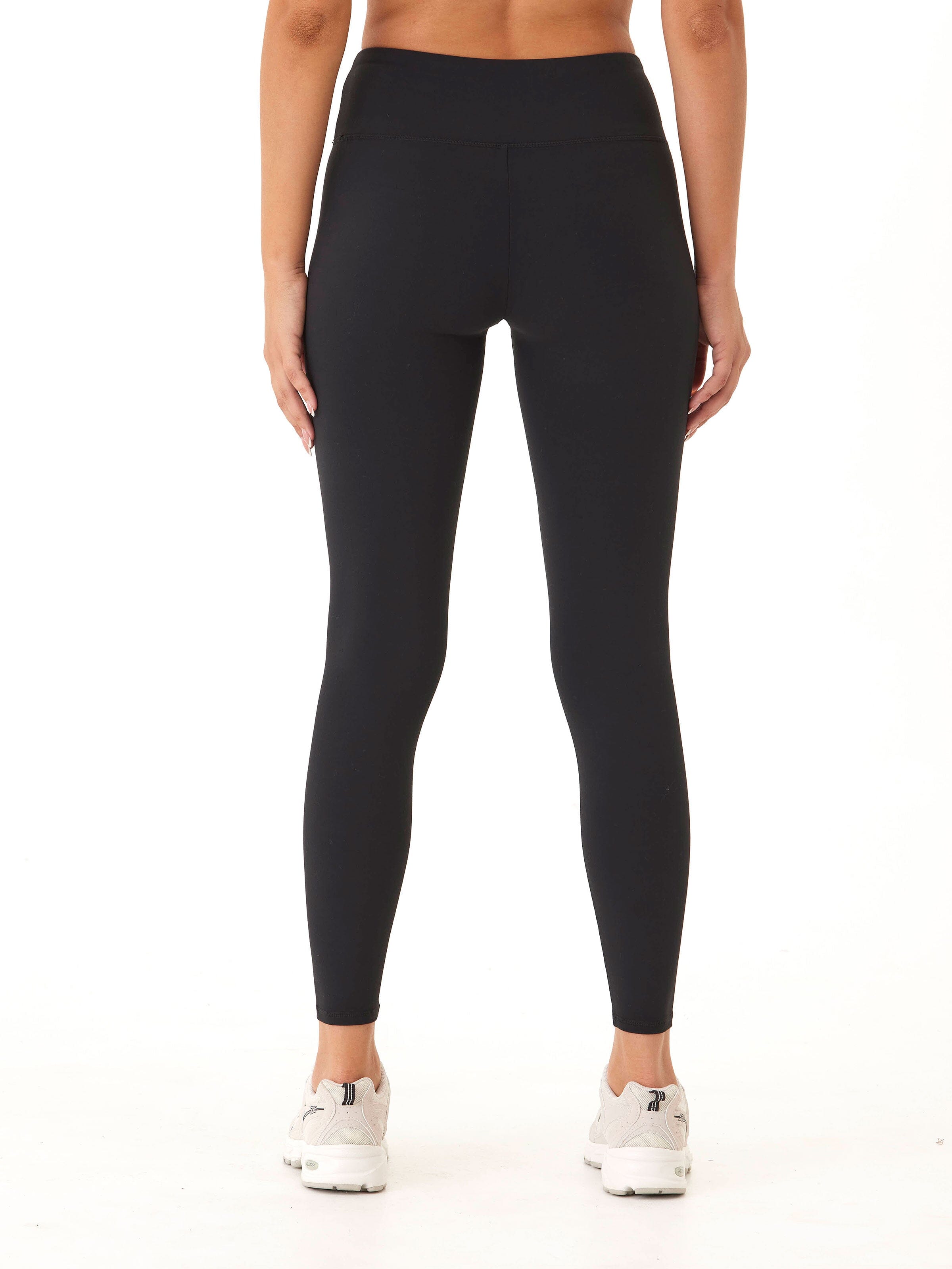 Monica Mid Rise Full Length Legging 26-inch Solid Black Athletic