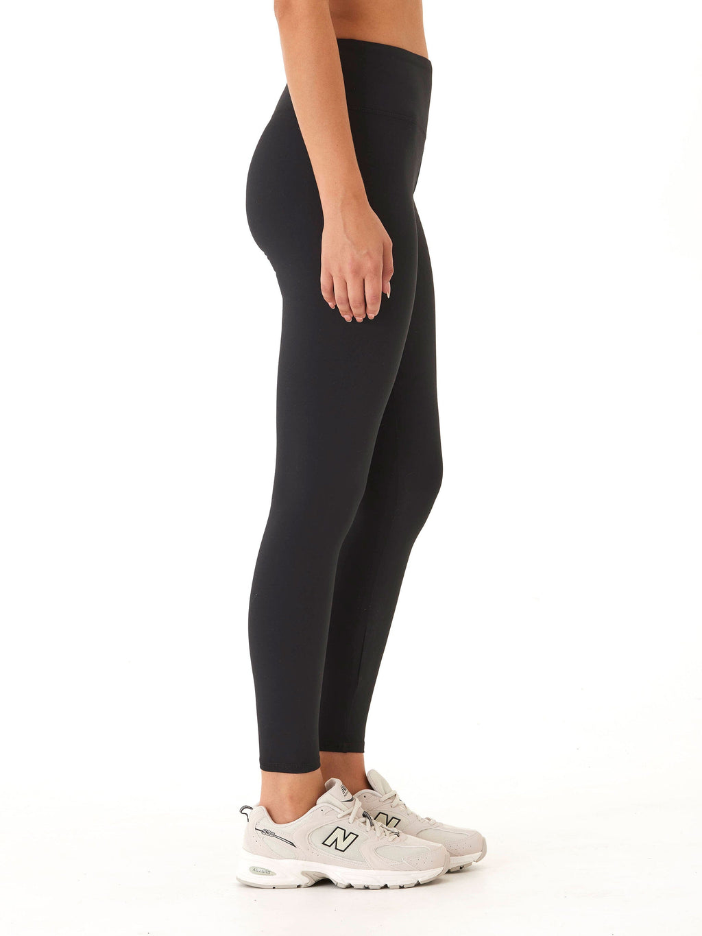 Monica Mid Rise Full Length Legging 26-inch Solid Black Athletic