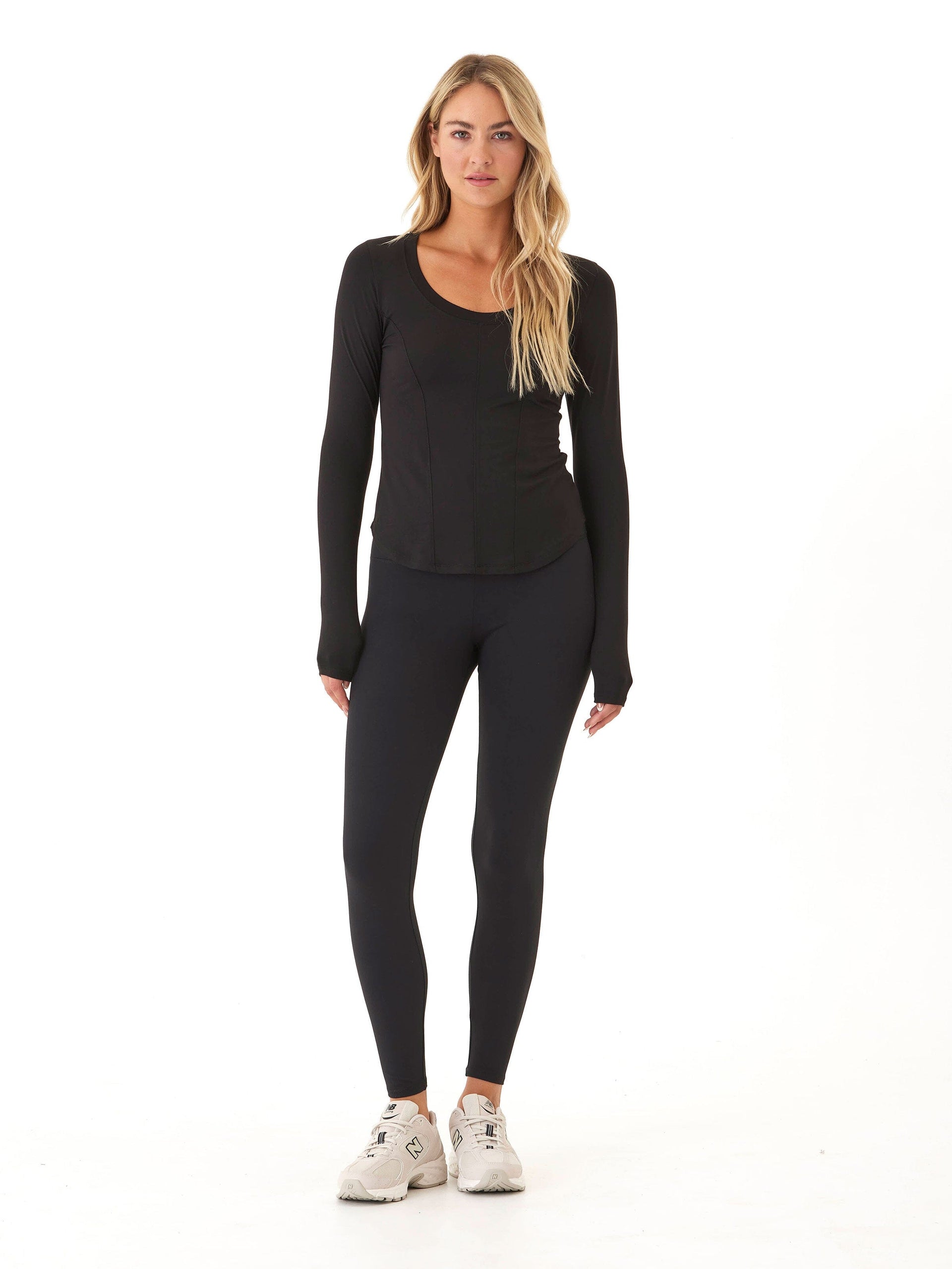 Kellie Luxe Jersey Seam Detail Top